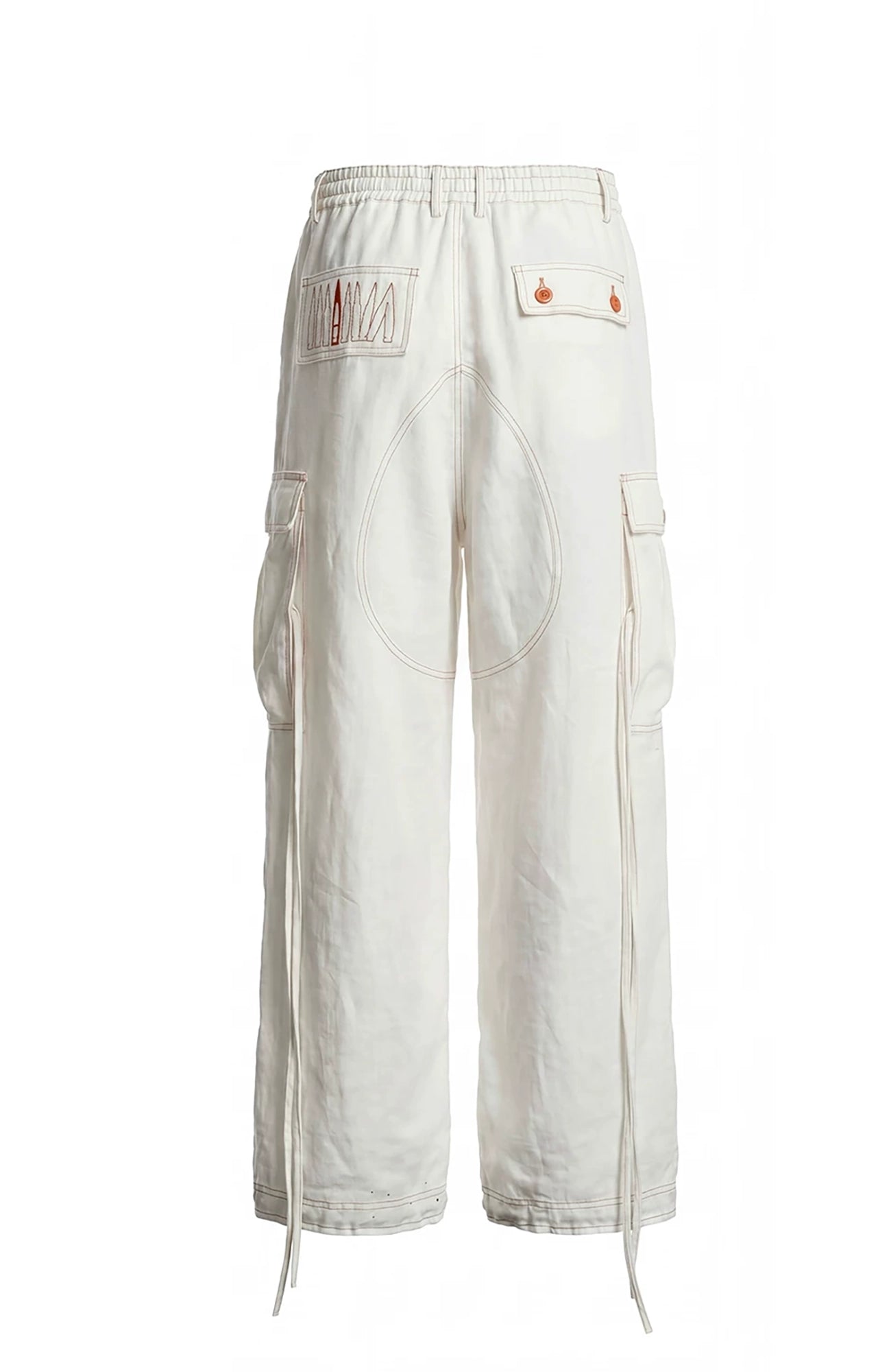 DND4DES Contrast Stitch Cargo Wide-Leg Trousers