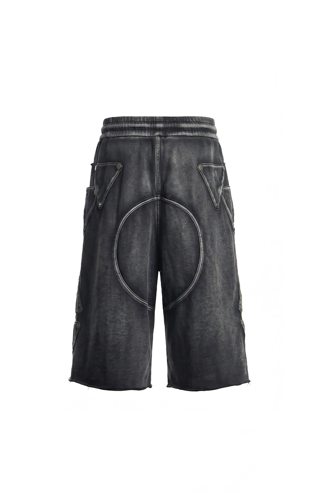 DND4DES Washed Geometric Panel Shorts