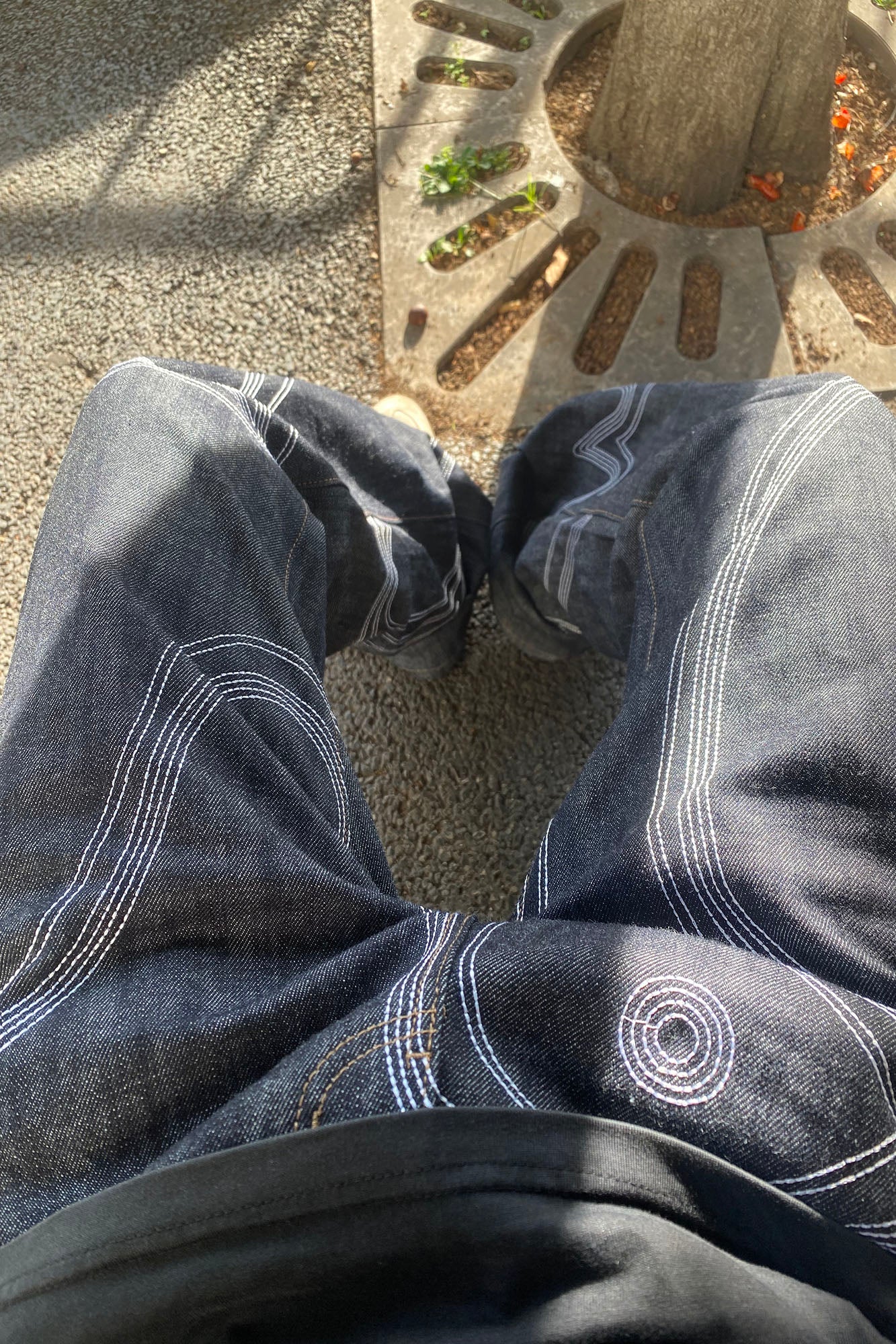 VINKID Embroidered Dove Stitched Selvedge Jeans, premium urban and streetwear designers apparel on PROJECTISR.com, VINKID
