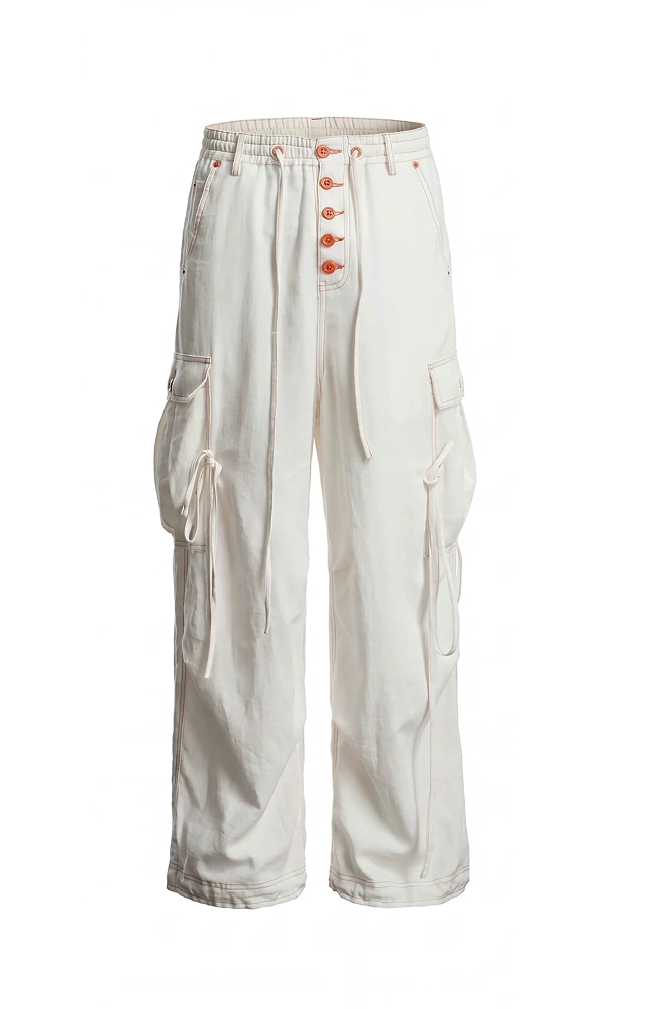 DND4DES Contrast Stitch Cargo Wide-Leg Trousers