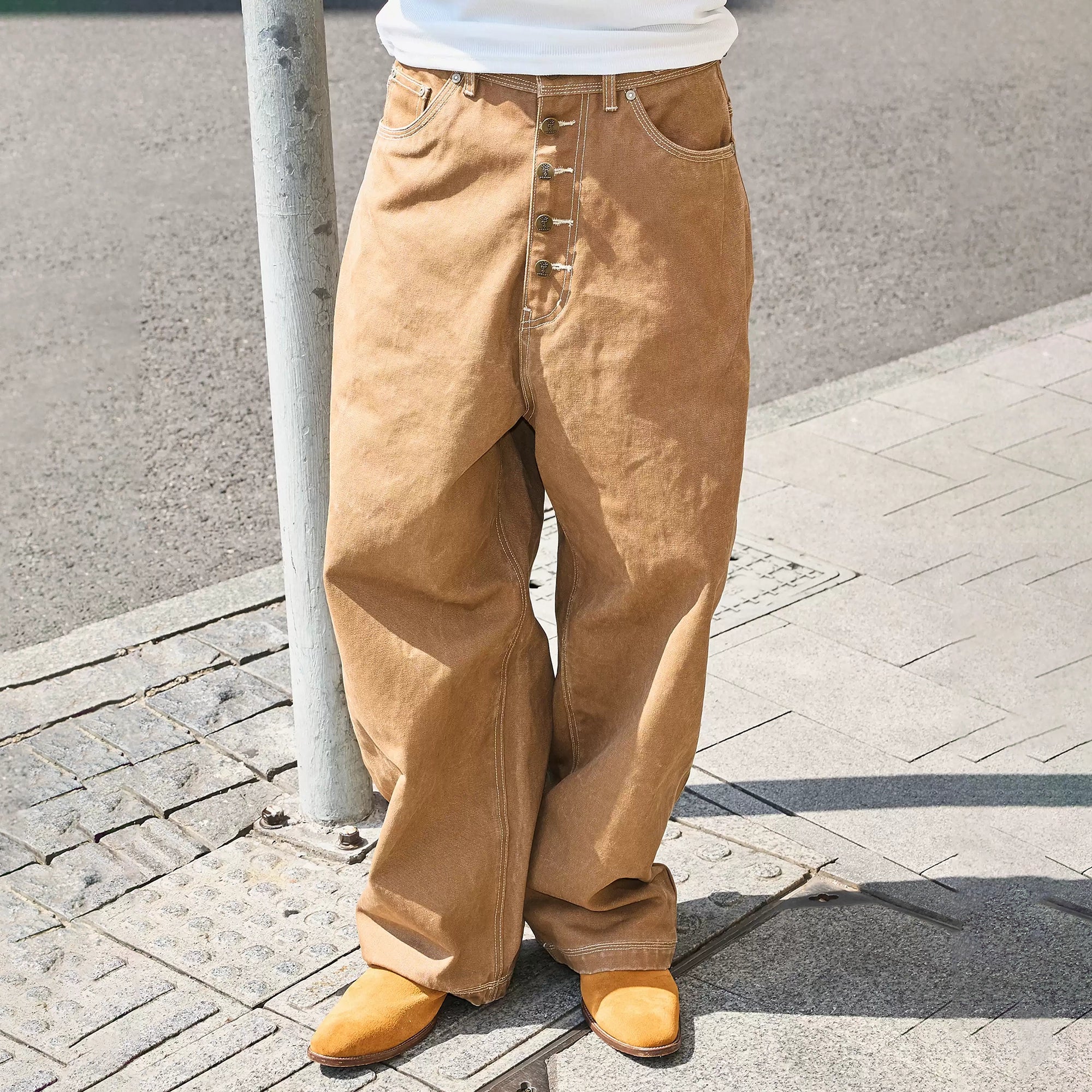 STEEPC Washed Canvas Utility Baggy Pants