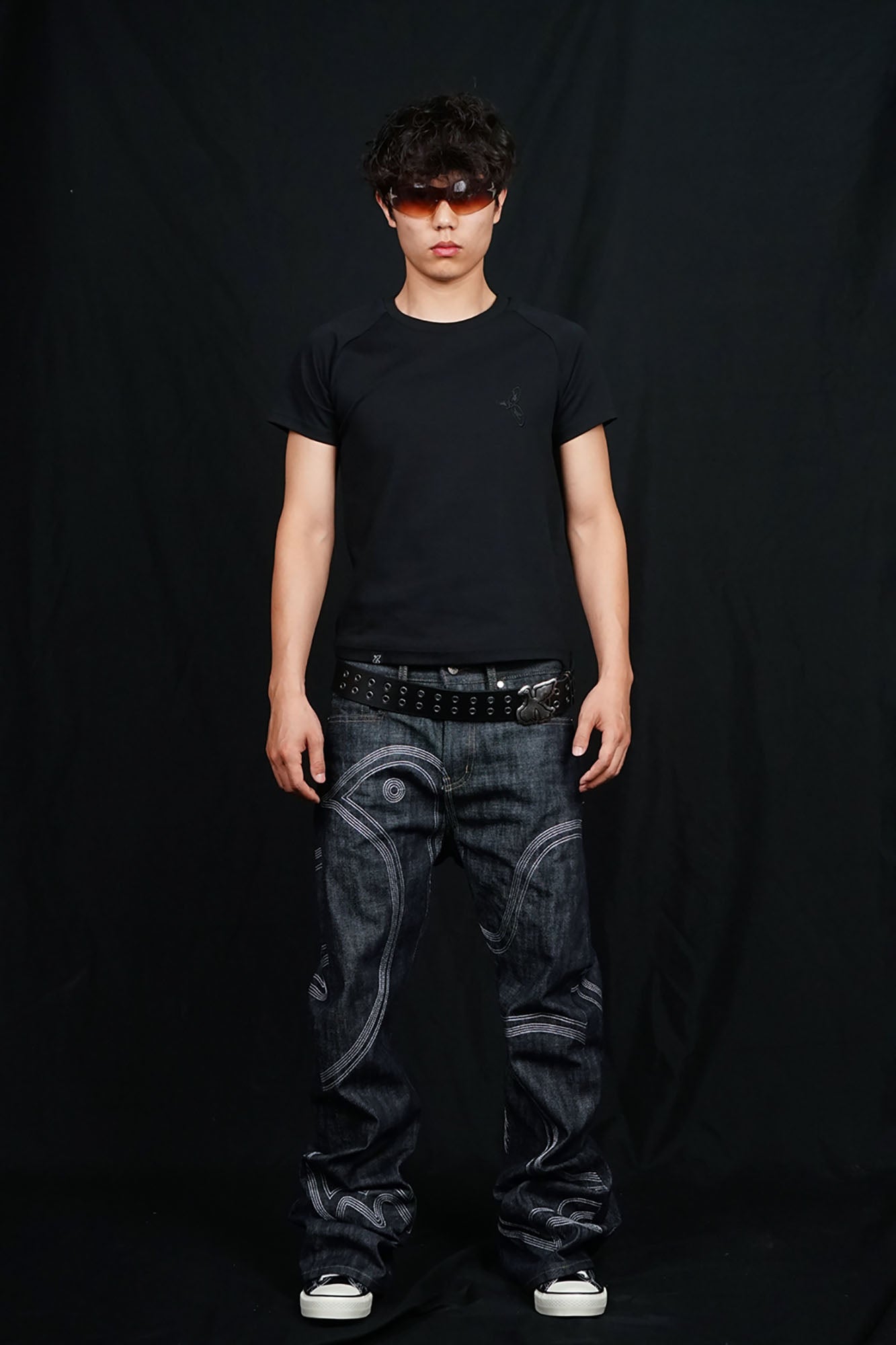 VINKID Embroidered Dove Stitched Selvedge Jeans, premium urban and streetwear designers apparel on PROJECTISR.com, VINKID