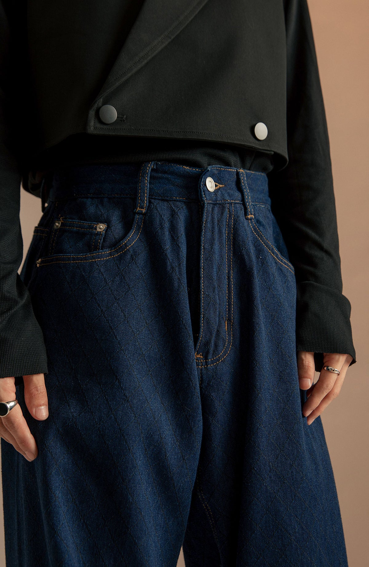 SAMMOKONPA Retro Wide-Leg Jeans