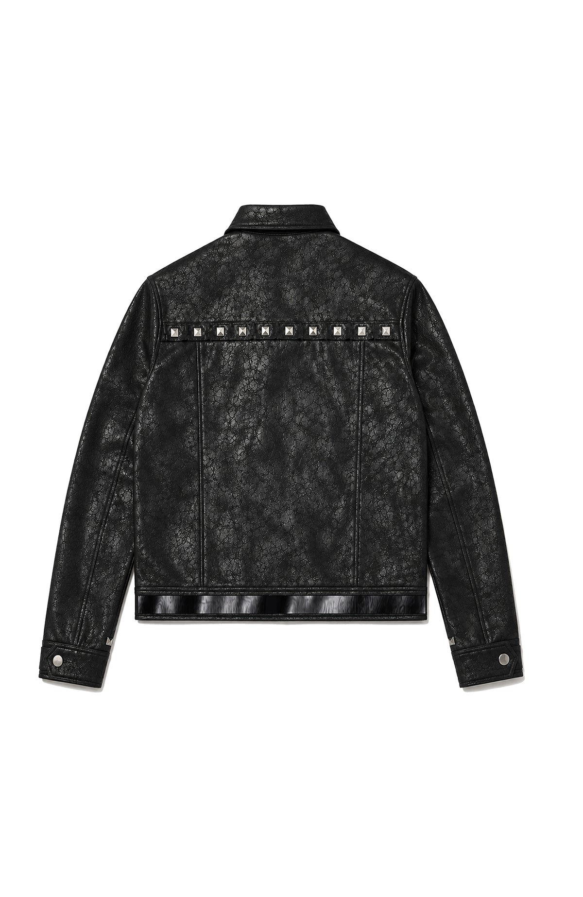 PAIKI Studded Zip-Up Biker Jacket