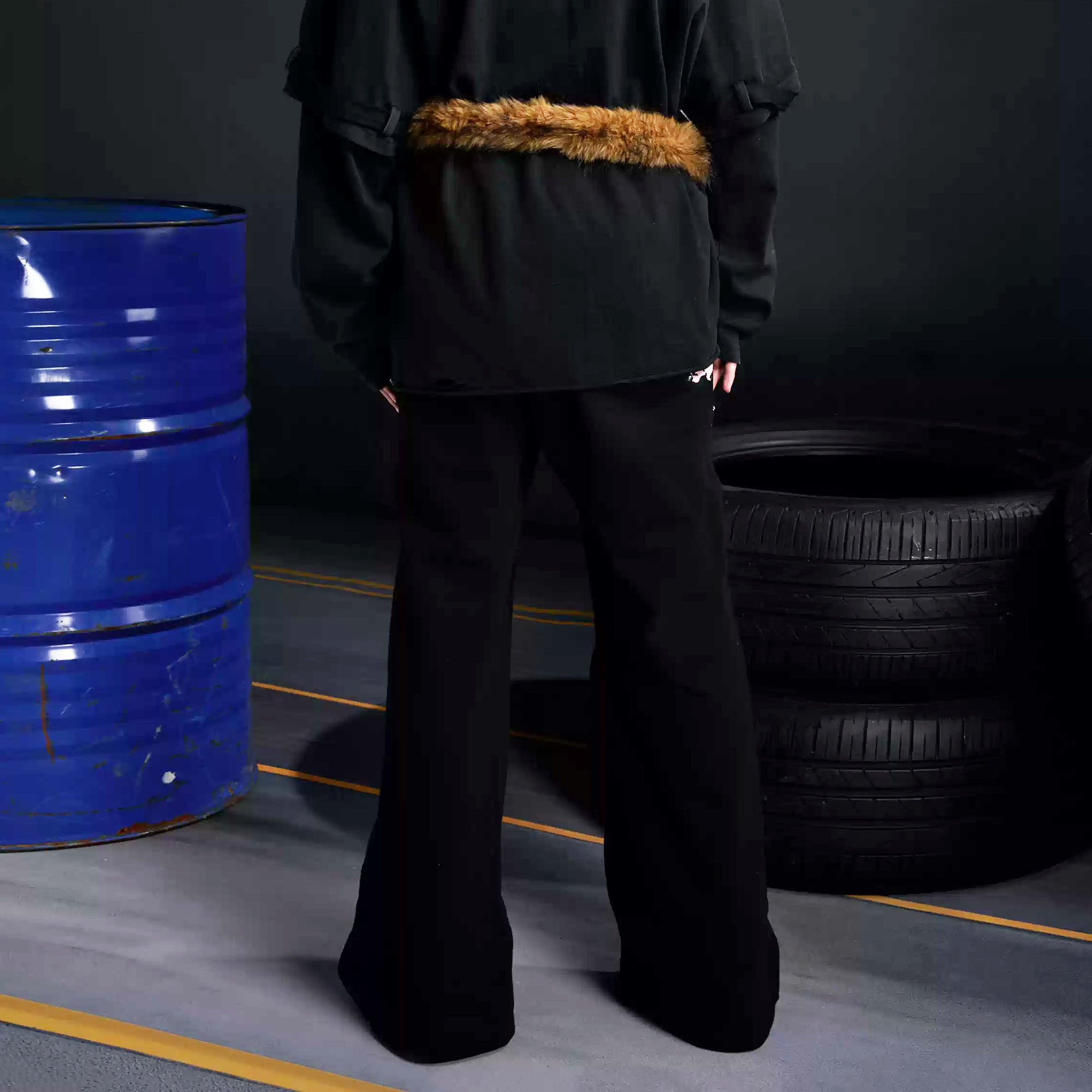 RECOVER ZONE Embroidered Sword Studded Wide-Leg Sweatpants, premium urban and streetwear designers apparel on PROJECTISR.com, RECOVER ZONE