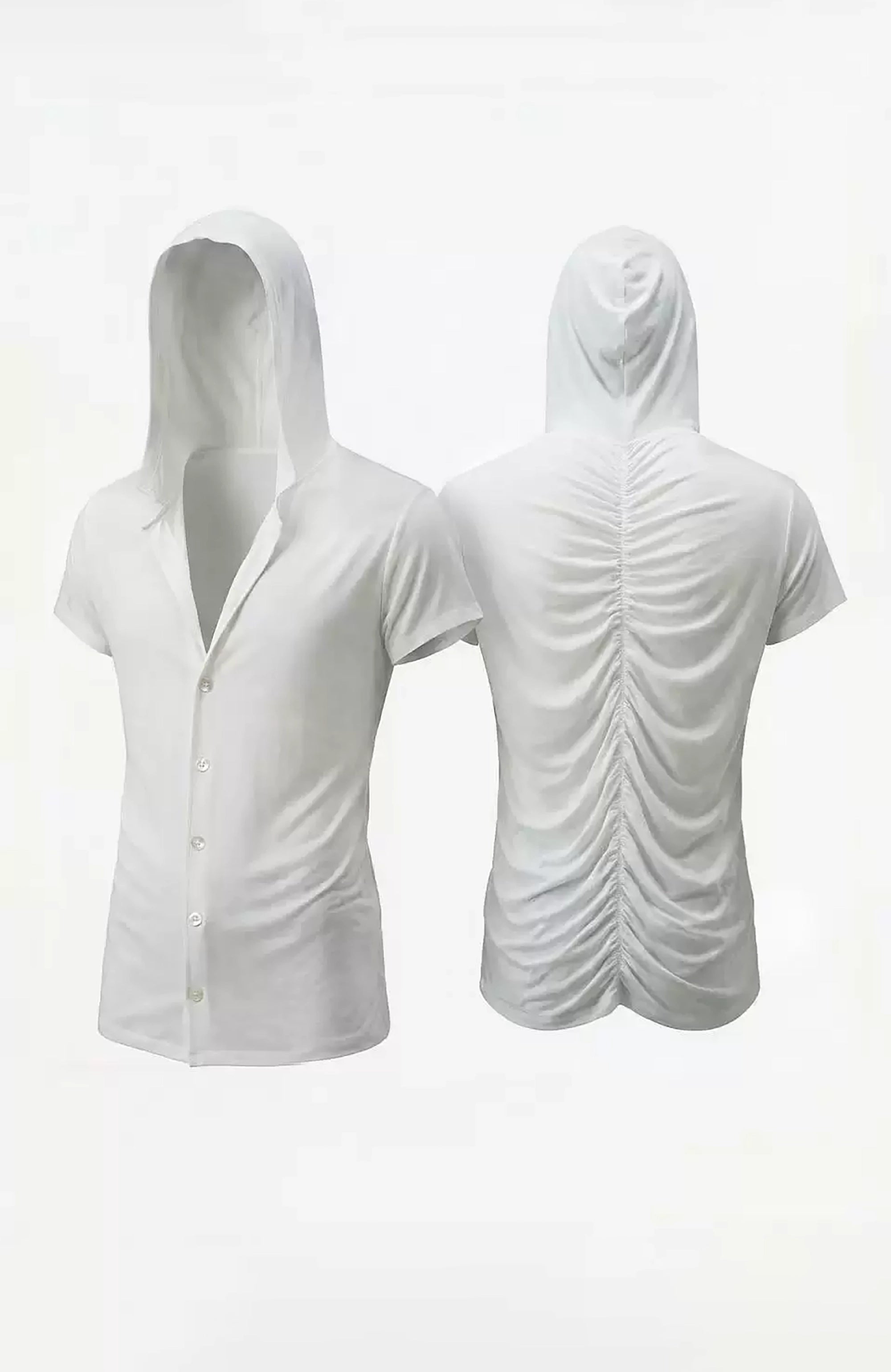 DND4DES Ruched Back Hooded T-Shirt, premium urban and streetwear designers apparel on PROJECTISR.com, DND4DES