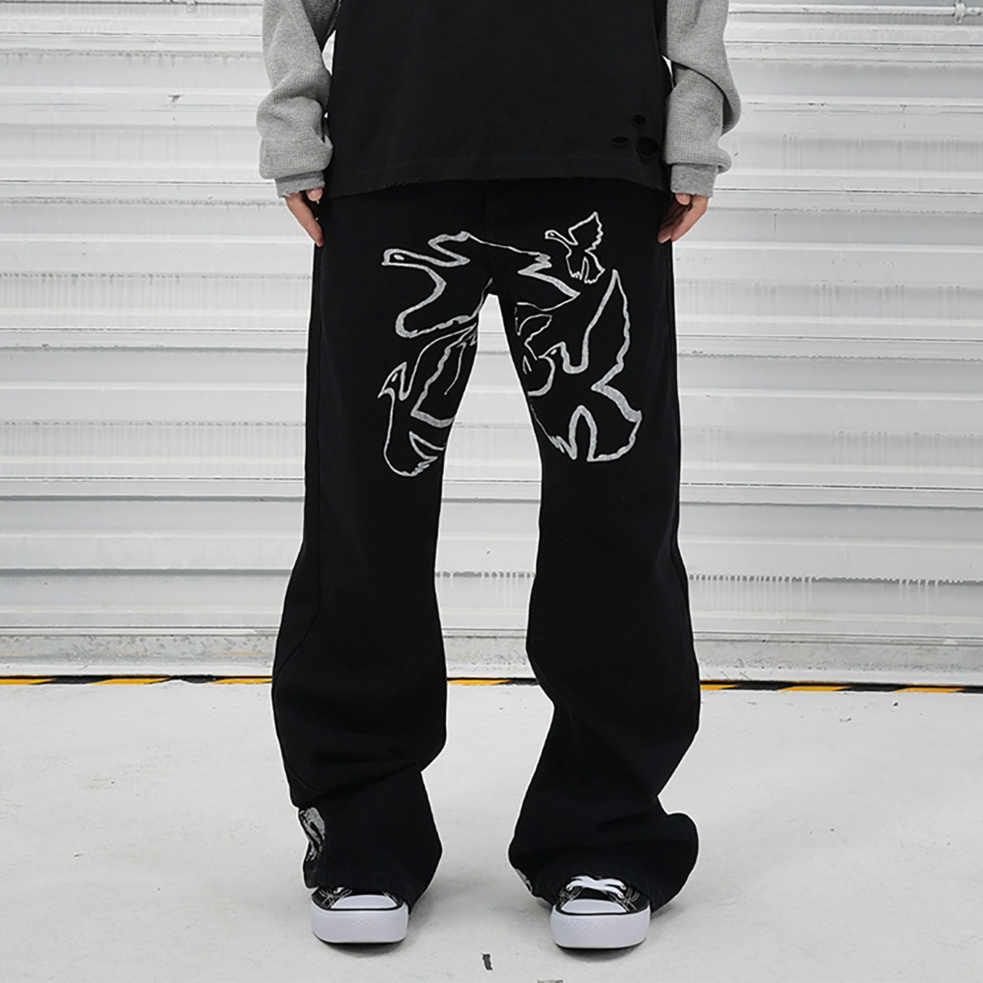 VINKID Flock of Doves Graphic Jeans