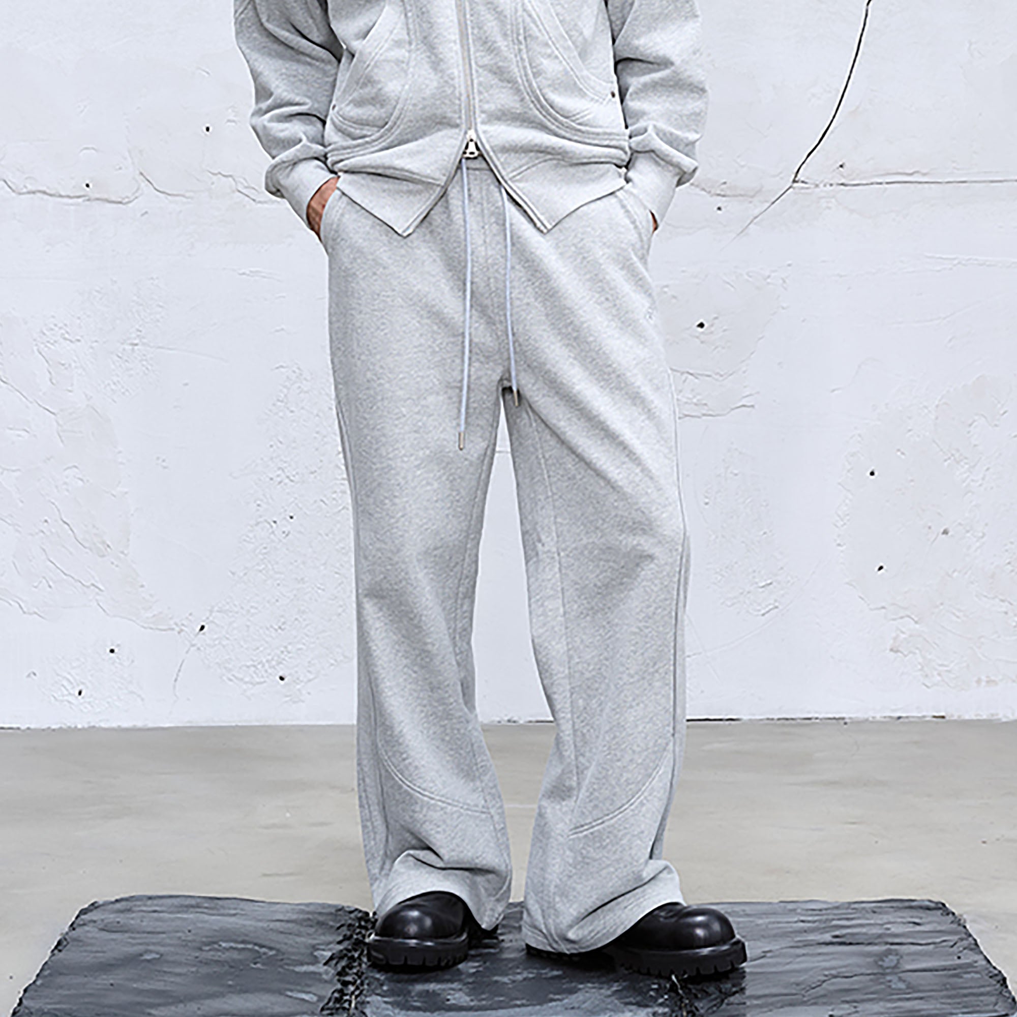 CATSSTAC Arc Spliced Seam Wide-Leg Sweatpants, premium urban and streetwear designers apparel on PROJECTISR.com, CATSSTAC