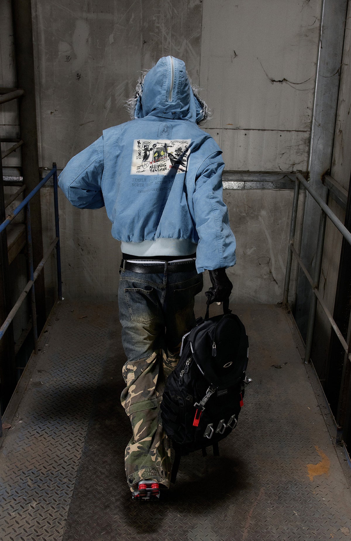 KLICK CLAK Washed Bomber Jacket