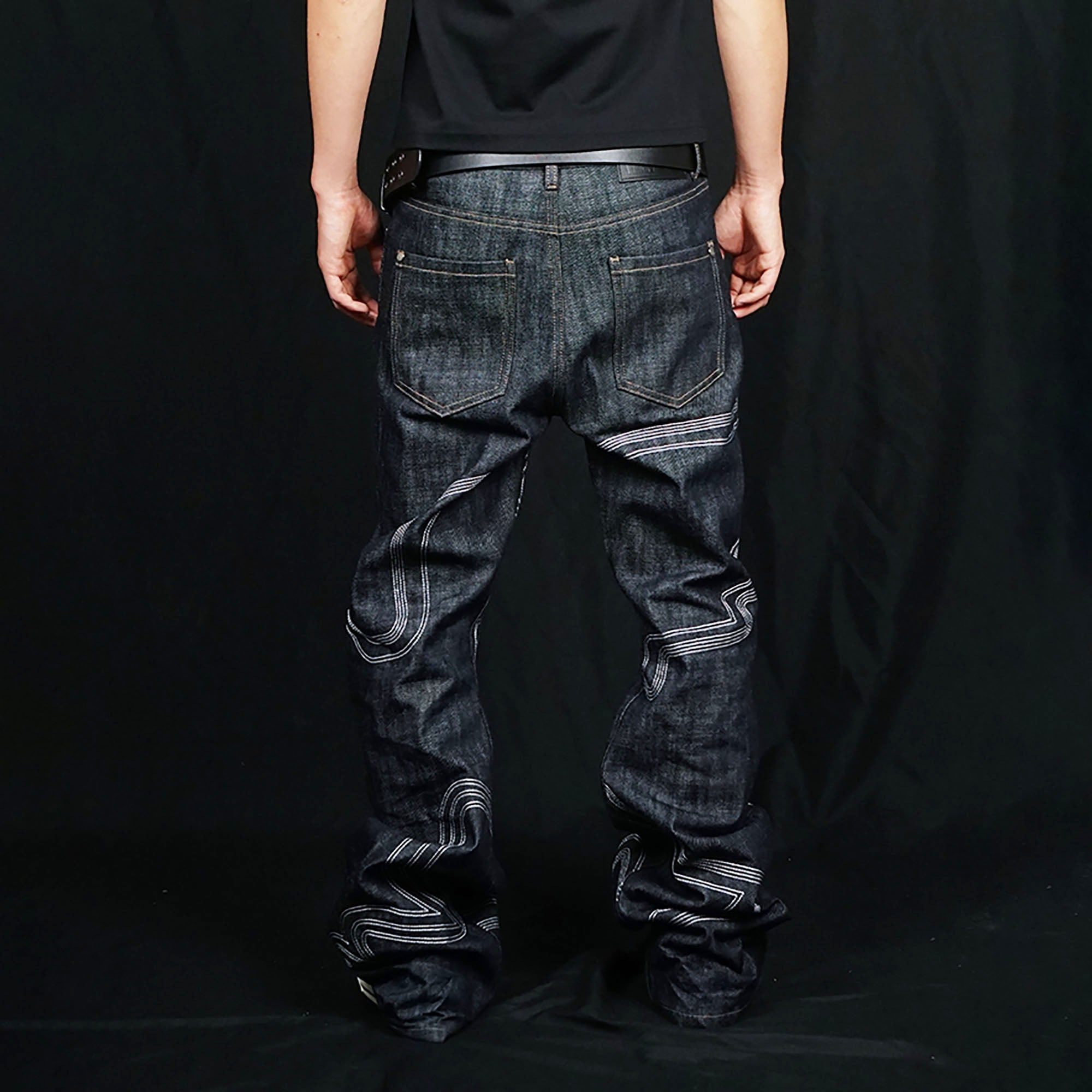 VINKID Embroidered Dove Stitched Selvedge Jeans