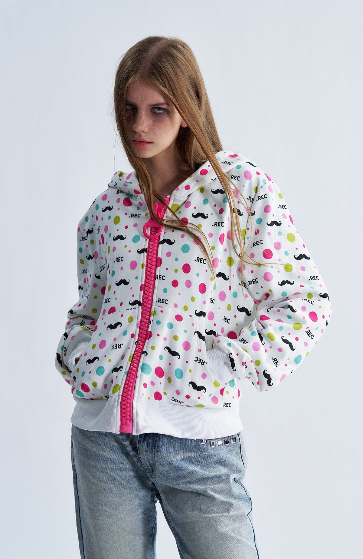 PAIKI Full-Print Zip-Up Hoodie