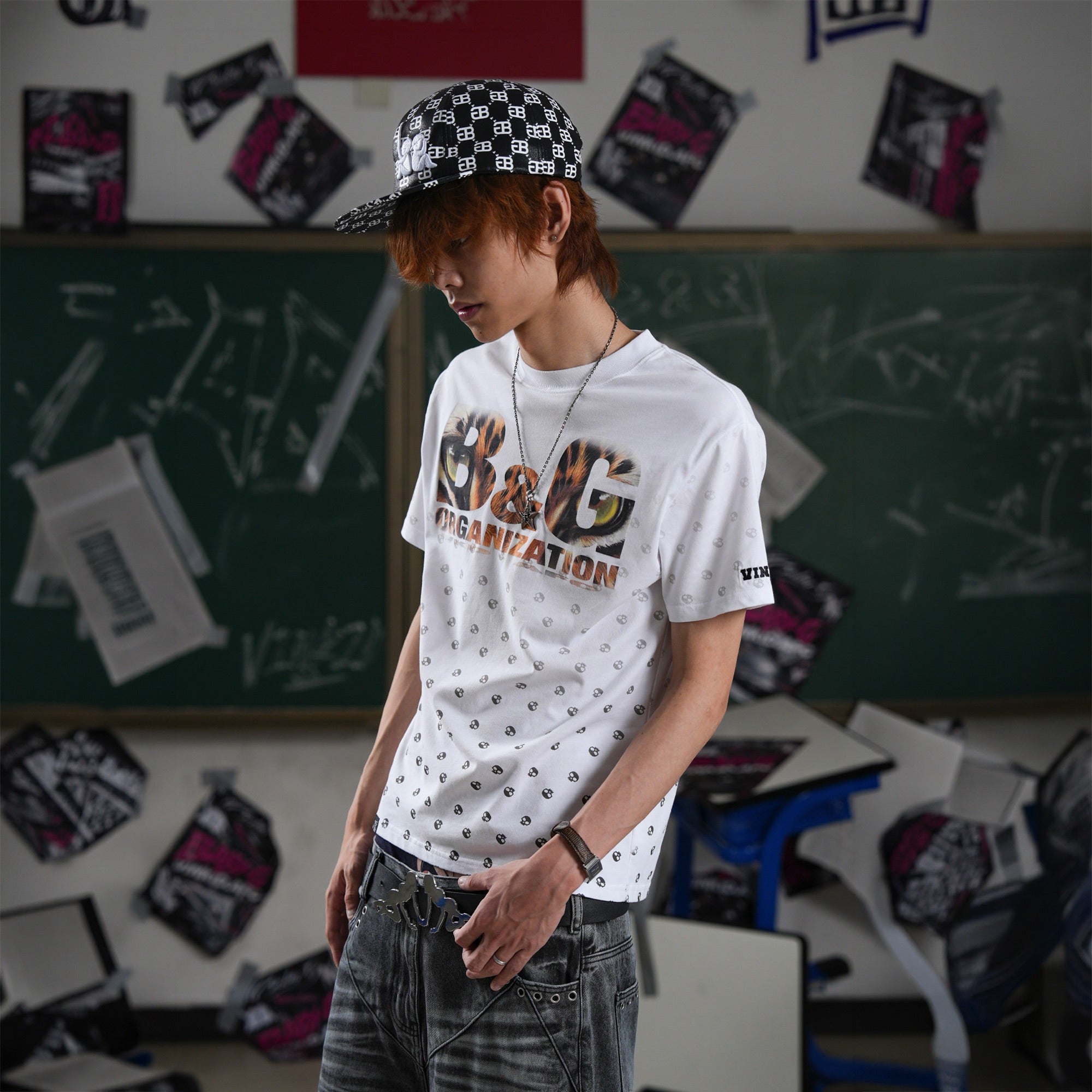 VINKID Leopard LOGO Graphic Tee
