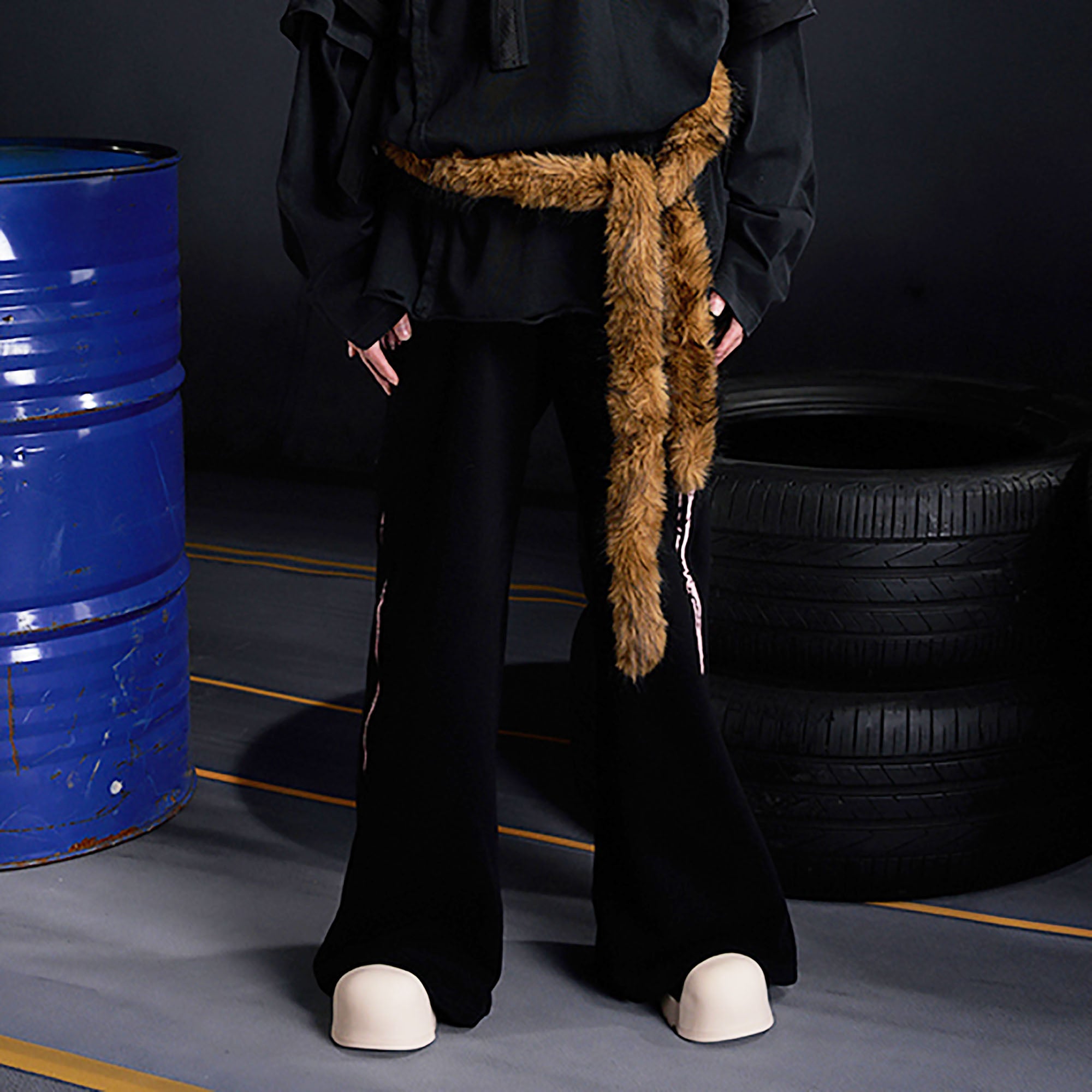 RECOVER ZONE Embroidered Sword Studded Wide-Leg Sweatpants, premium urban and streetwear designers apparel on PROJECTISR.com, RECOVER ZONE