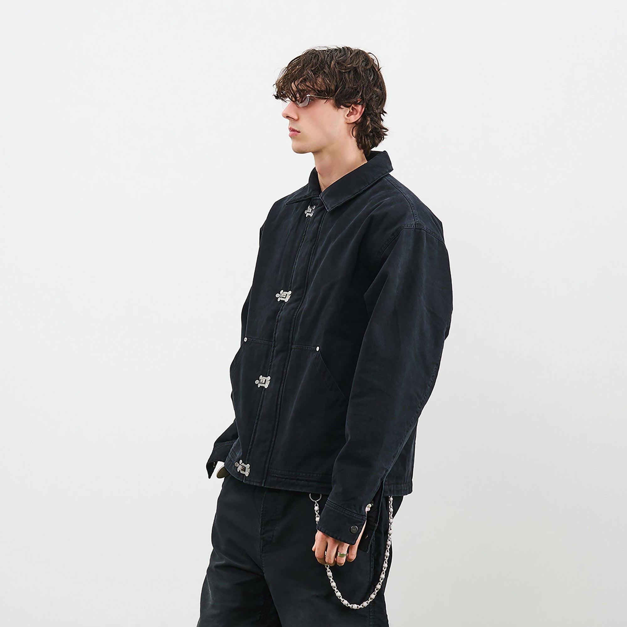 PMW Washed Cotton Buckle-Front Jacket, premium urban and streetwear designers apparel on PROJECTISR.com, PMW