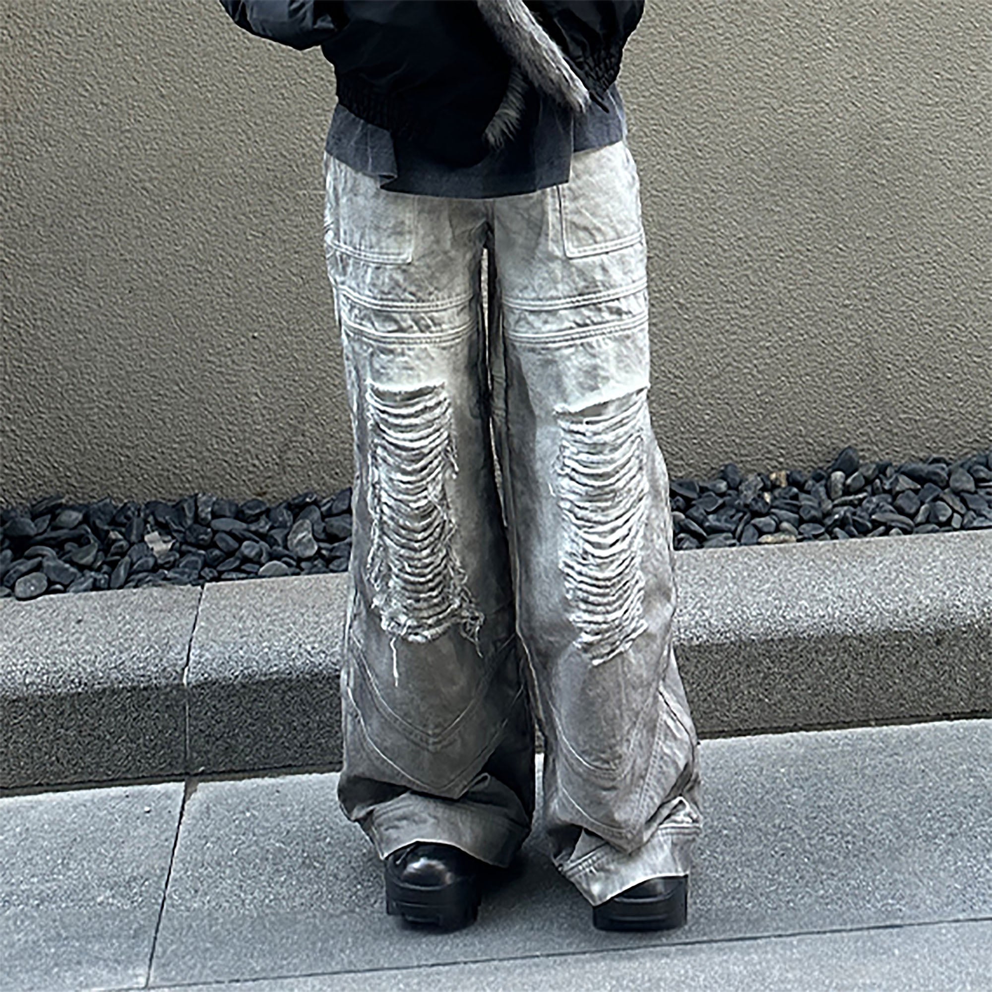 RECOVER ZONE Dirty Fit Ravaged Panel Jeans