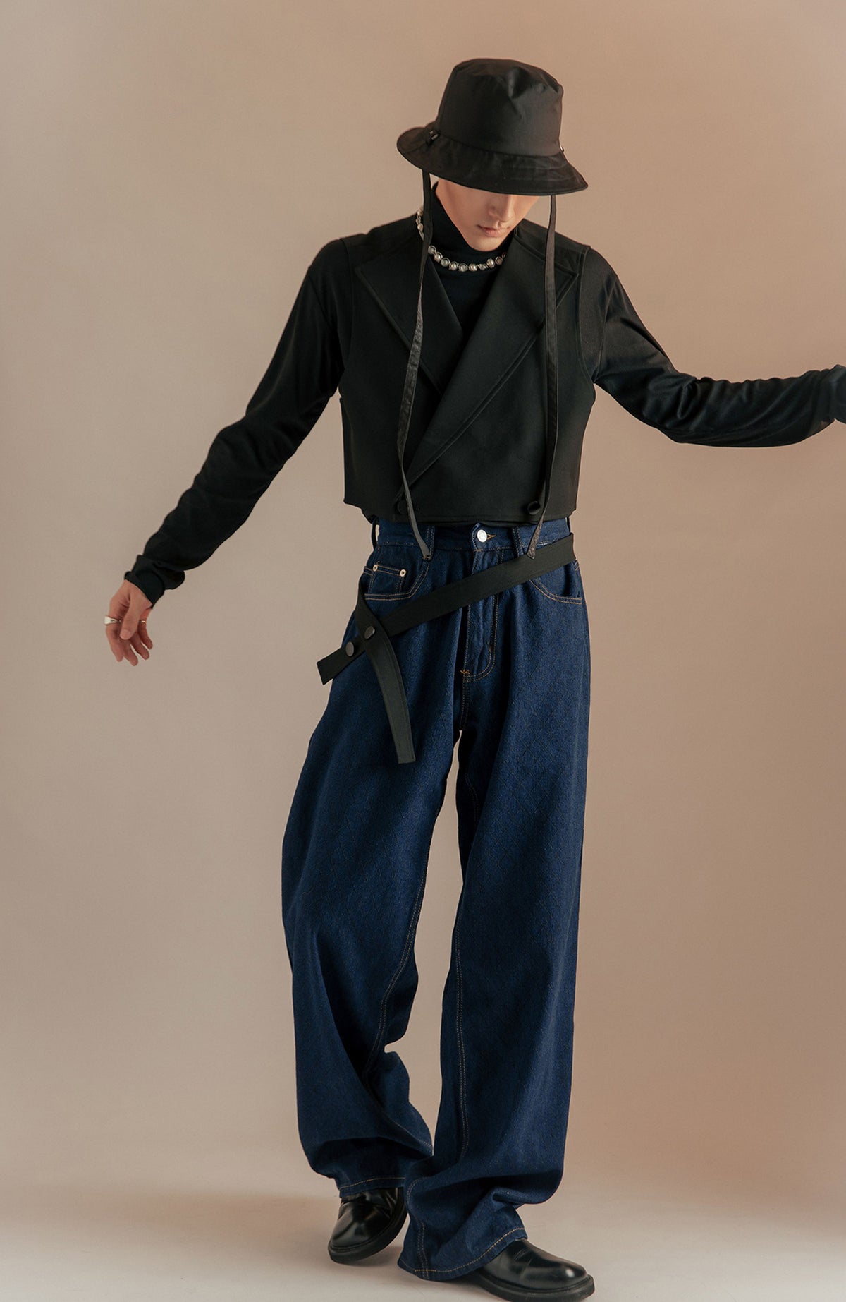 SAMMOKONPA Retro Wide-Leg Jeans