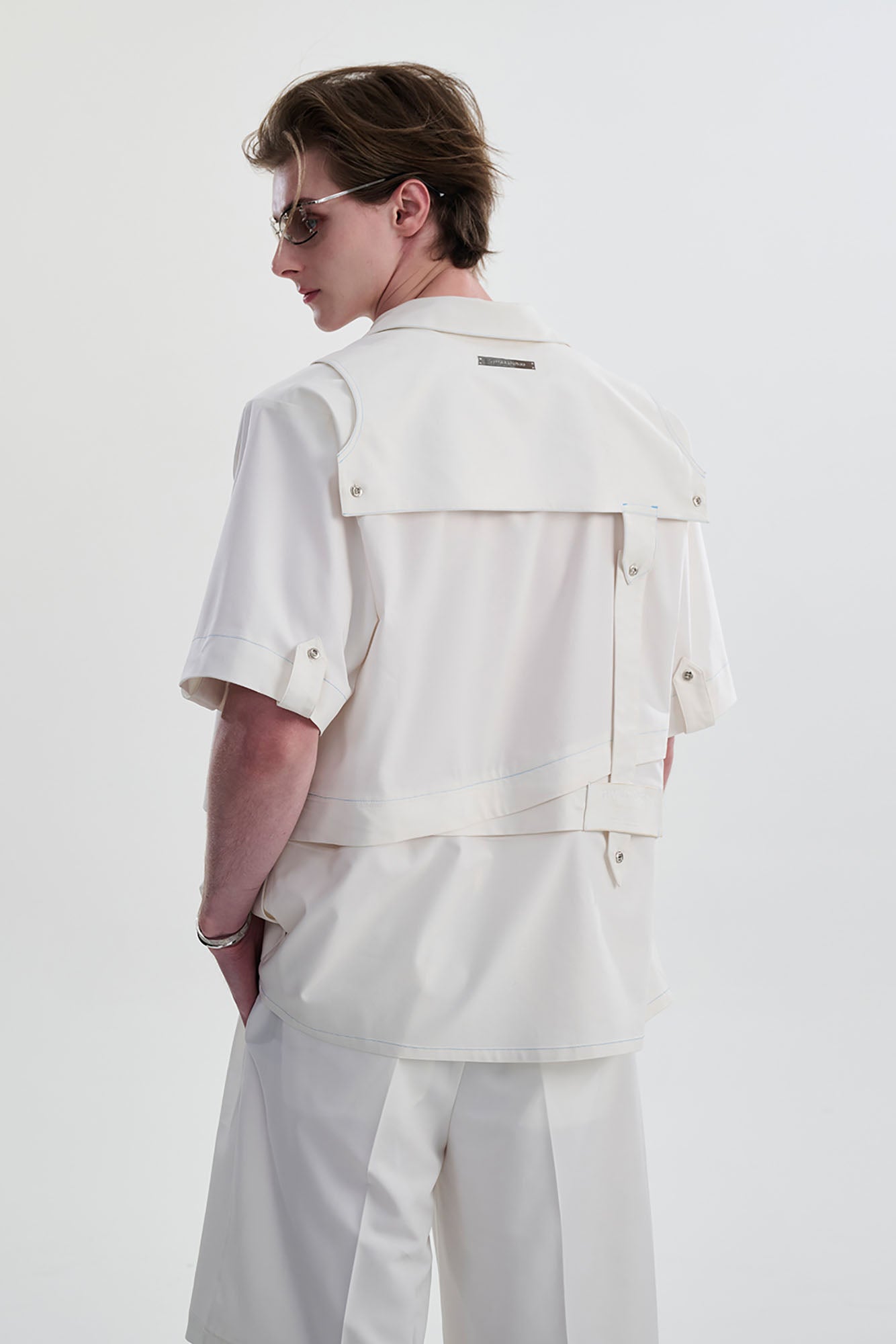 TIWILLTANG Contrast Stitch Detachable Shirt