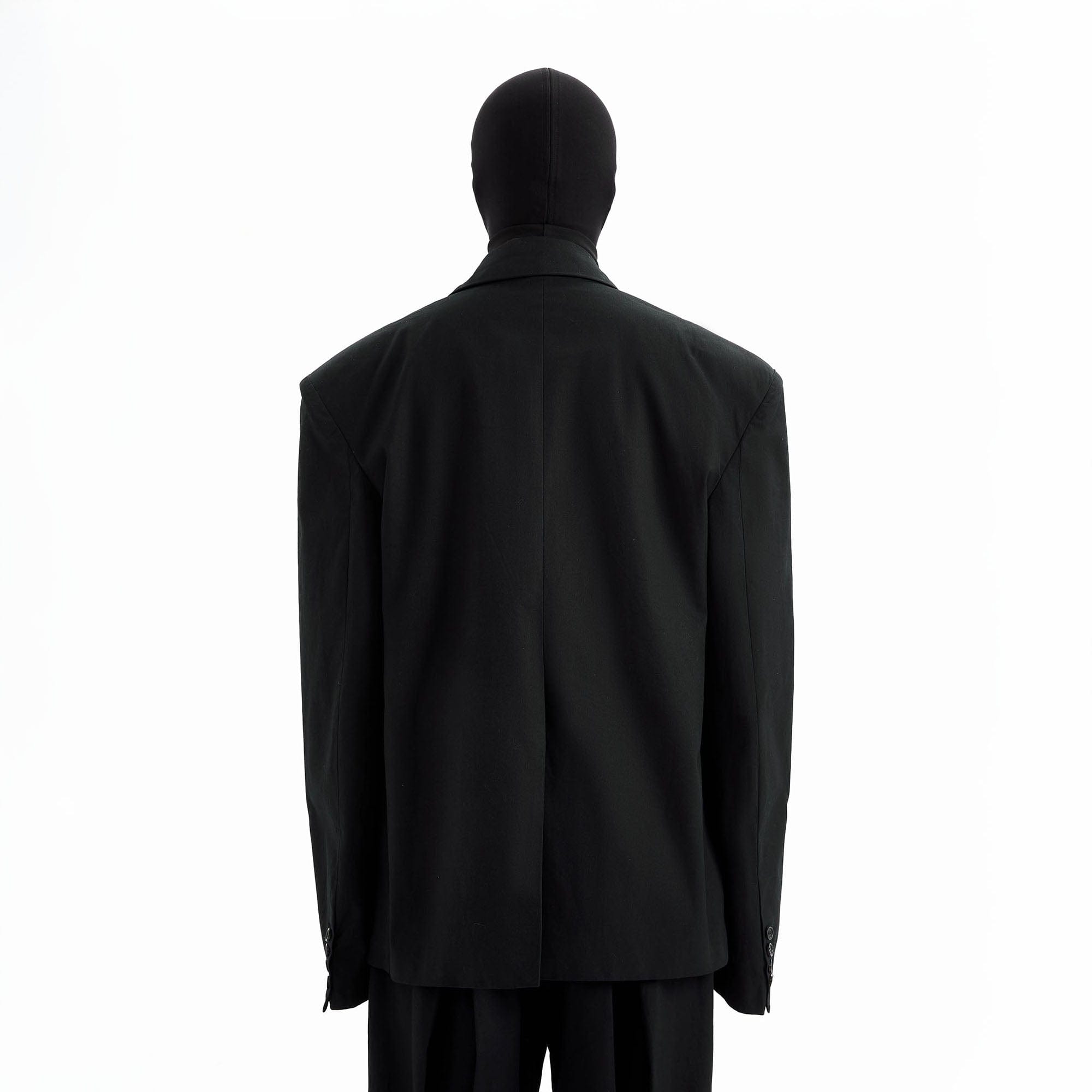TRIANGLE PROJECT Asymmetrical Padded-Shoulder Oversized Blazer, premium urban and streetwear designers apparel on PROJECTISR.com, TRIANGLE PROJECT