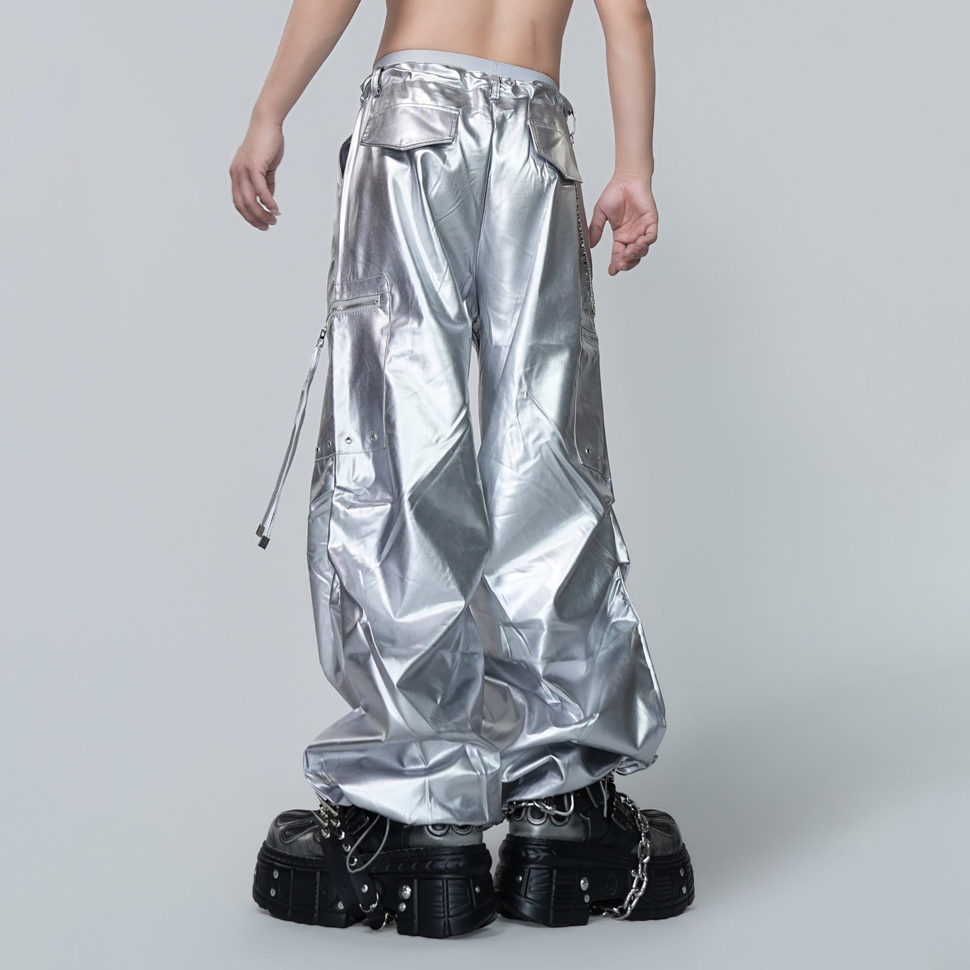 VE2 Metallic Coated Cargo Pants