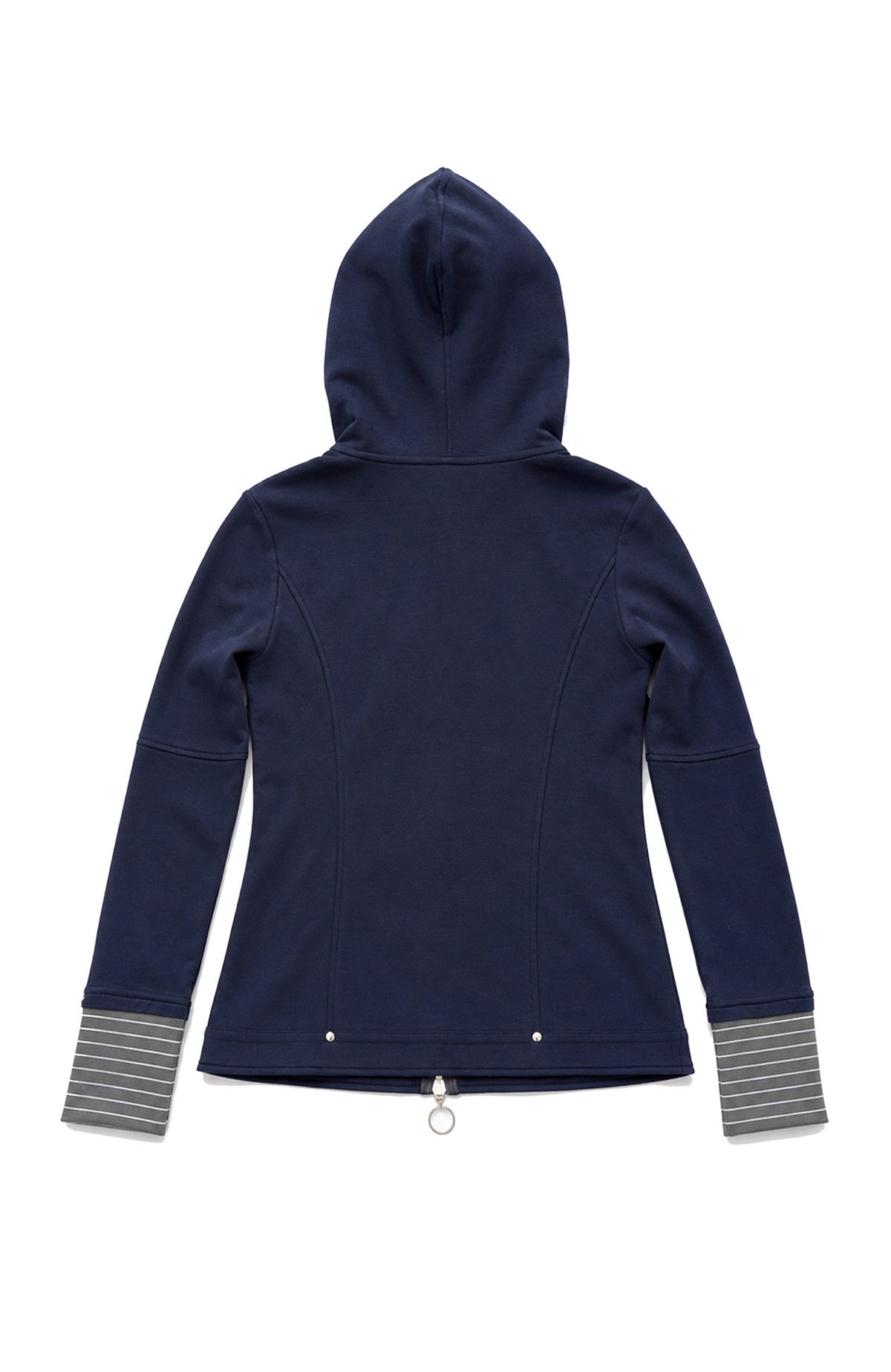 PAIKI Striped Layered Zip-Up Hoodie