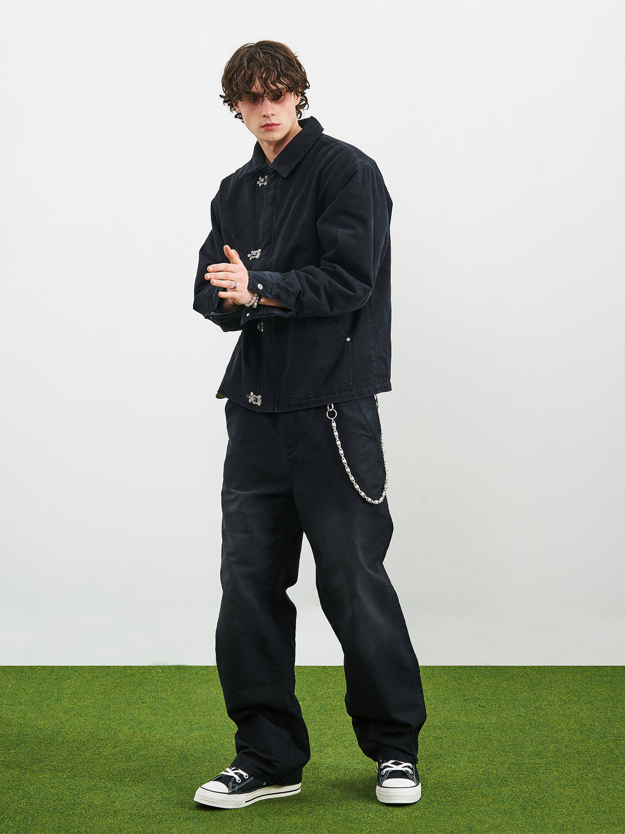 PMW Washed Cotton Buckle-Front Jacket, premium urban and streetwear designers apparel on PROJECTISR.com, PMW