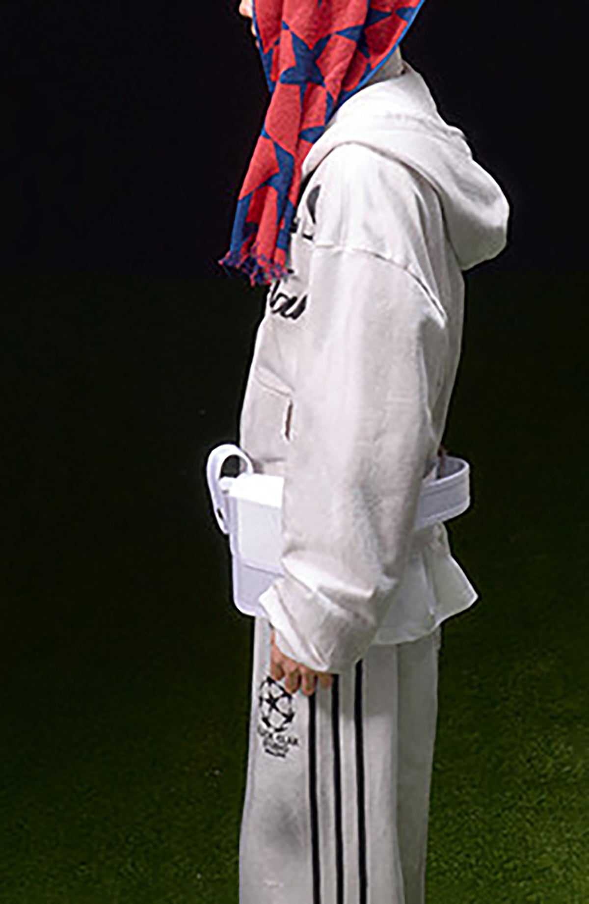 KLICK CLAK Paint-Splattered Embroidered Zip-Up Hoodie