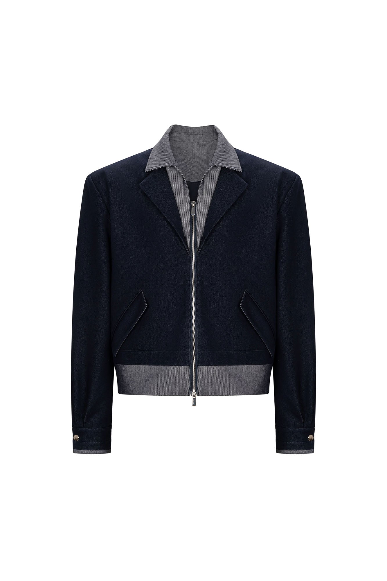 TIWILLTANG Contrast Layered Denim Jacket