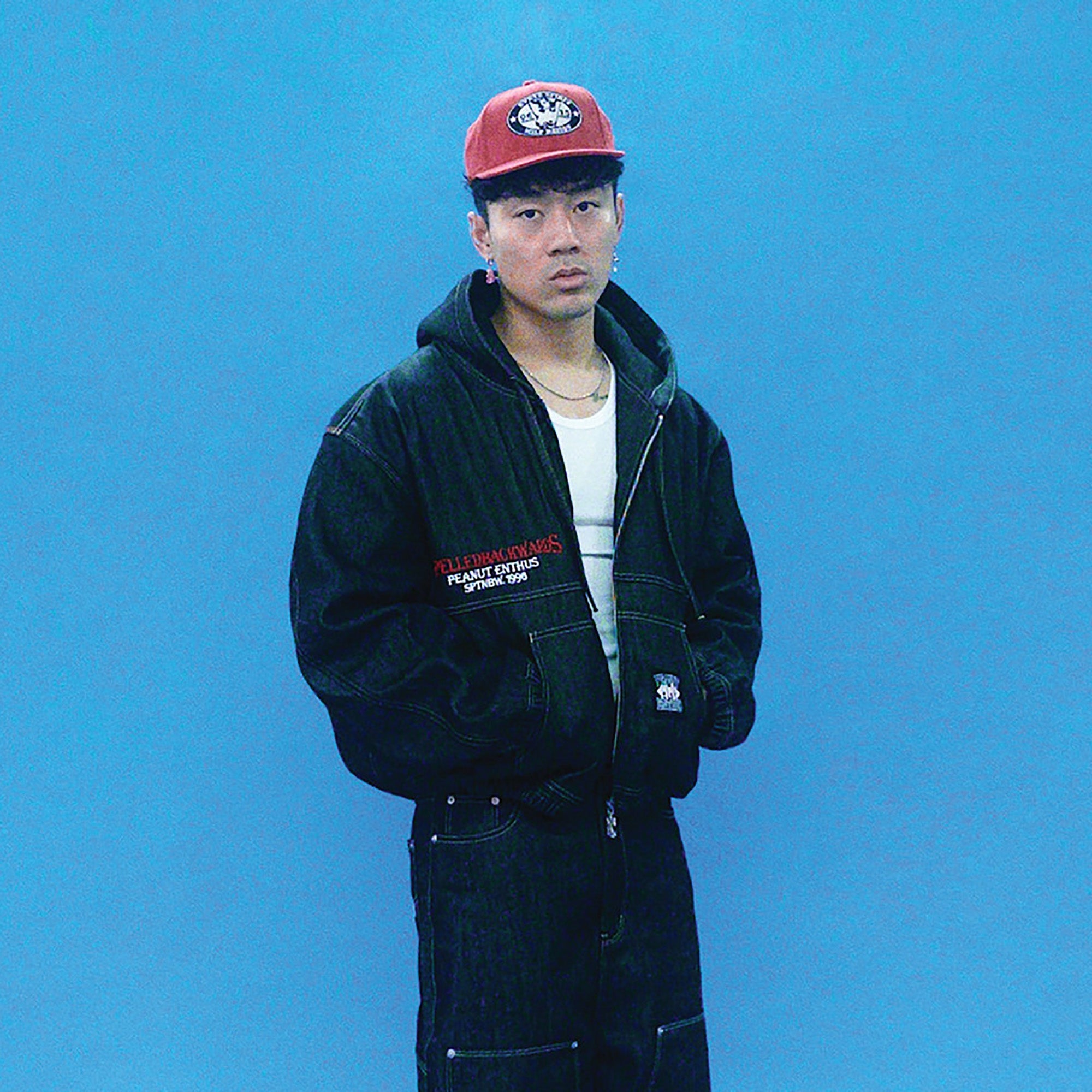 EVETS Raw Denim Embroidered Utility Zip Hoodie, premium urban and streetwear designers apparel on PROJECTISR.com, EVETS