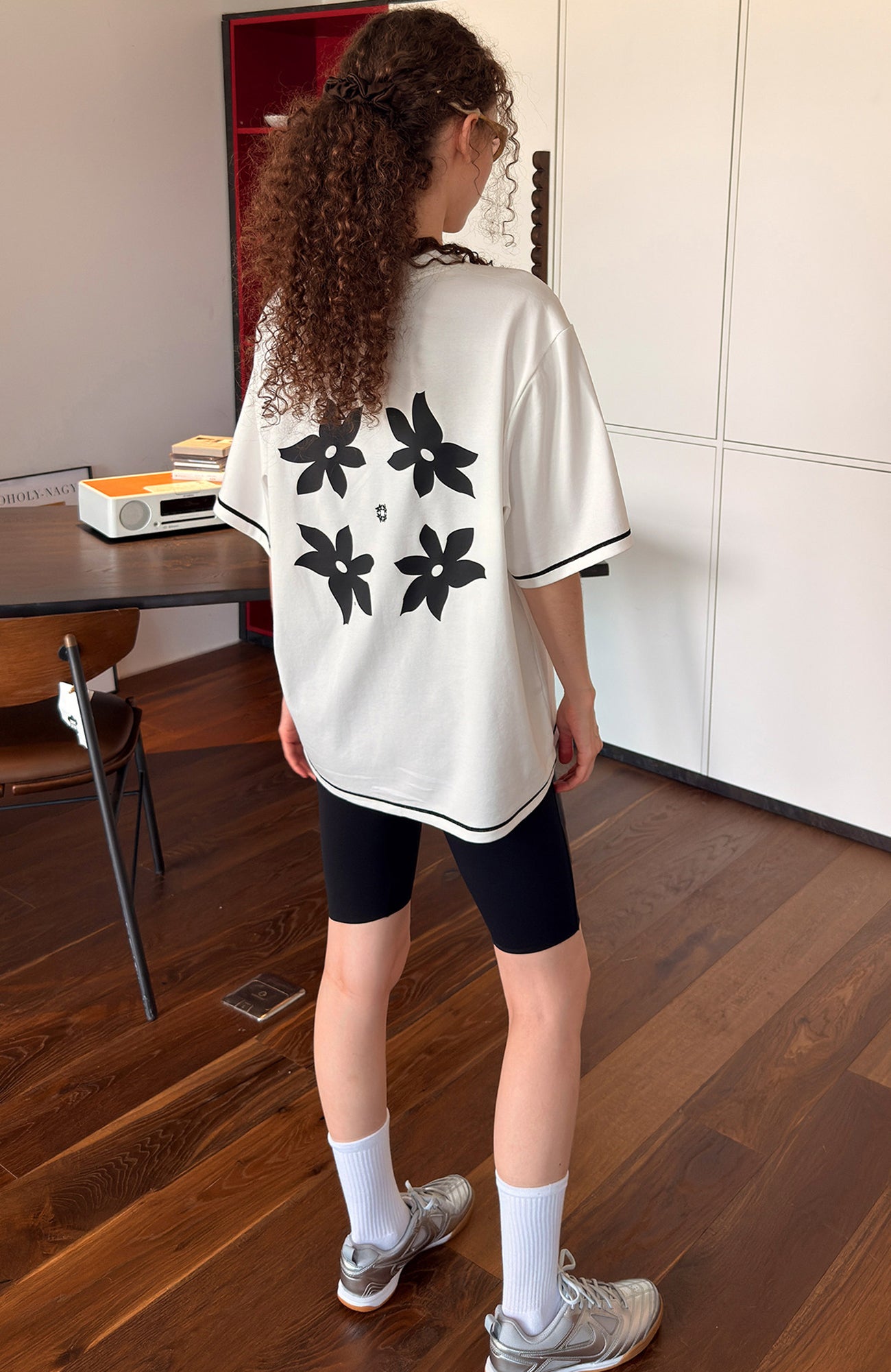 MIICHOUS Contrast Piping Floral Graphic T-Shirt, premium urban and streetwear designers apparel on PROJECTISR.com, MIICHOUS