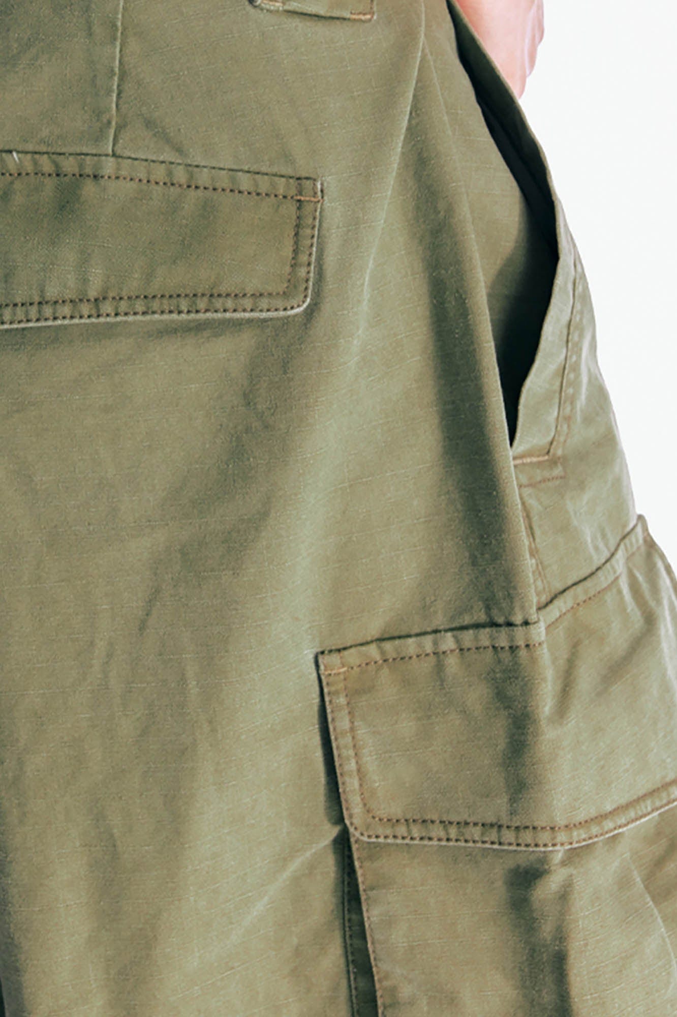 1997 POSTOFFICE Flare Hem Cargo Shorts, premium urban and streetwear designers apparel on PROJECTISR.com, 1997 POSTOFFICE