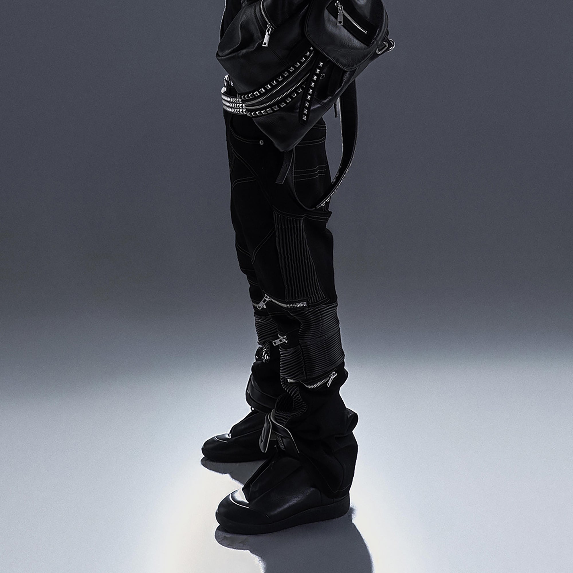 PCCVISION Multi-Zip Stitched Slim Pants