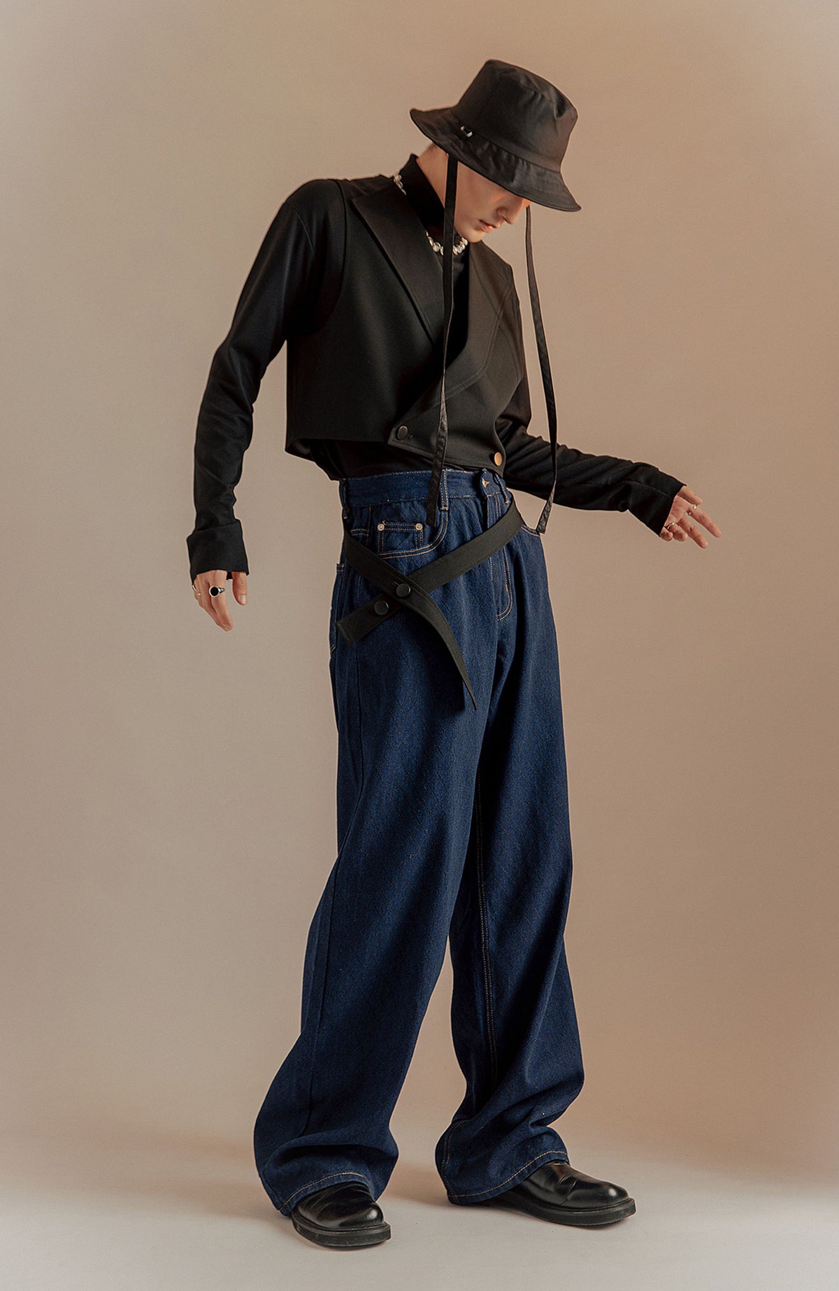 SAMMOKONPA Retro Wide-Leg Jeans