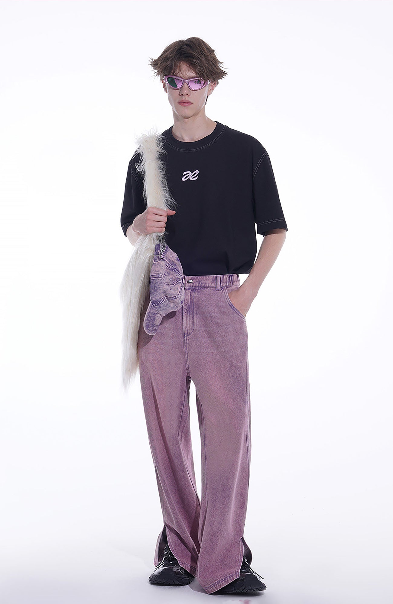 TIWILLTANG Side-Cut Oversized Jeans