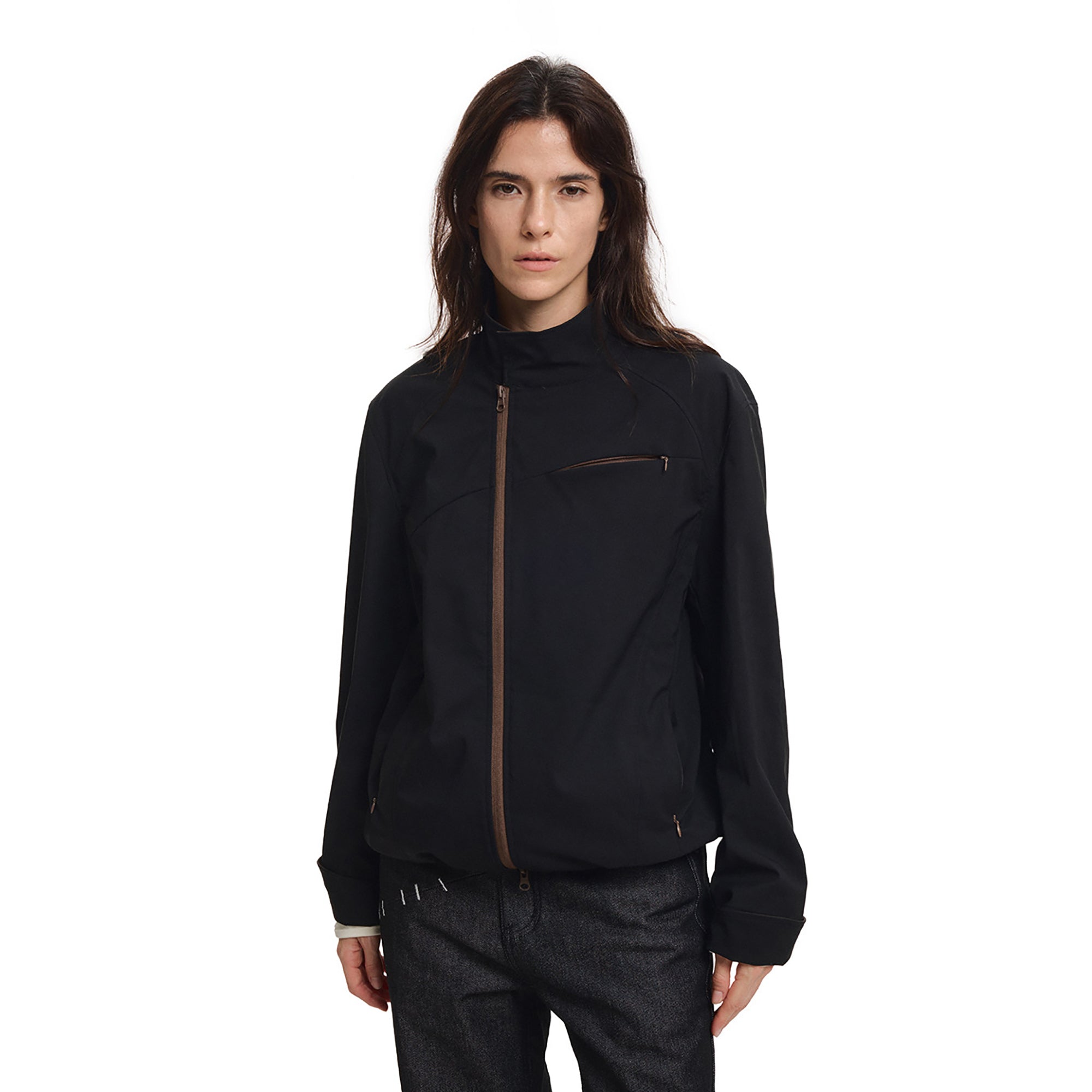 KREATE Asymmetric Zip-Up Utility Jacket