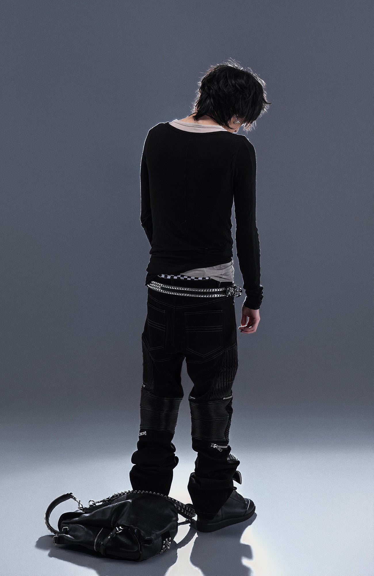 PCCVISION Multi-Zip Stitched Slim Pants
