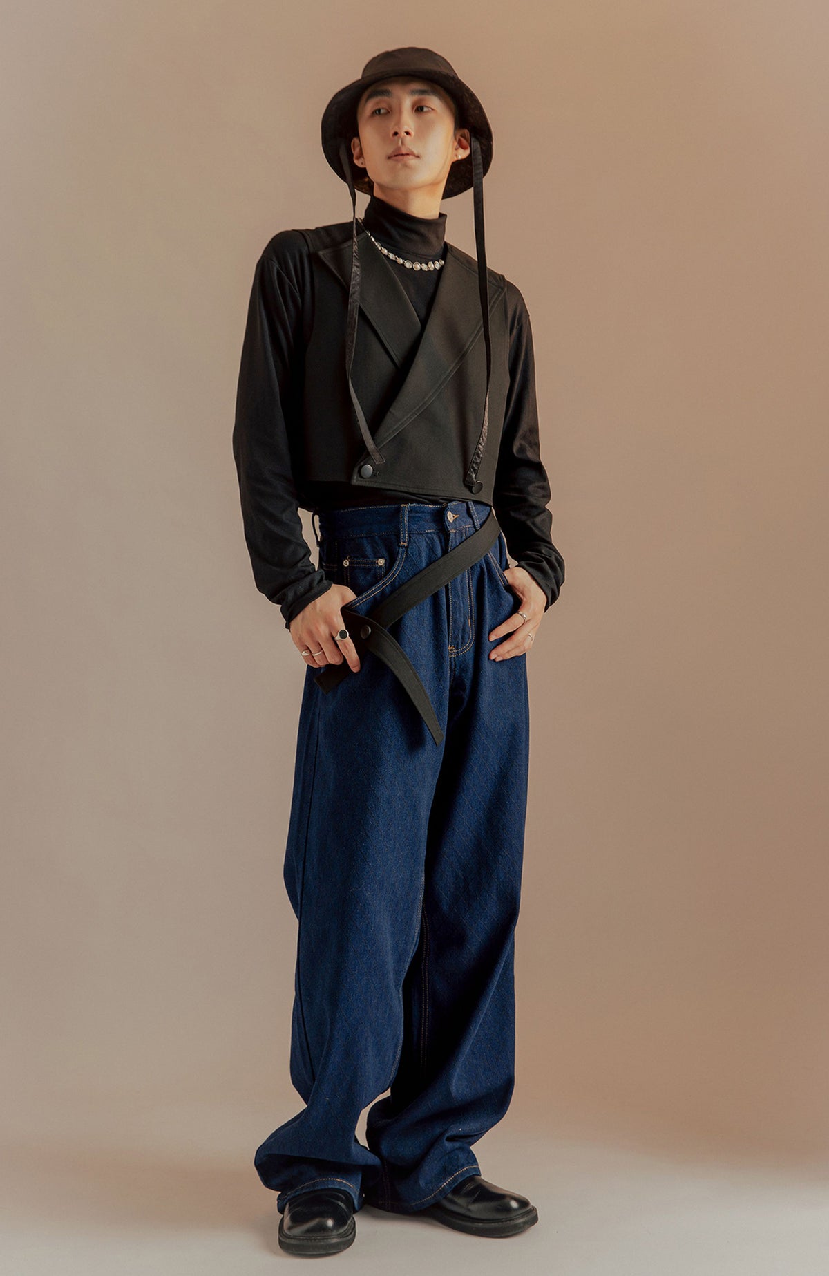 SAMMOKONPA Retro Wide-Leg Jeans
