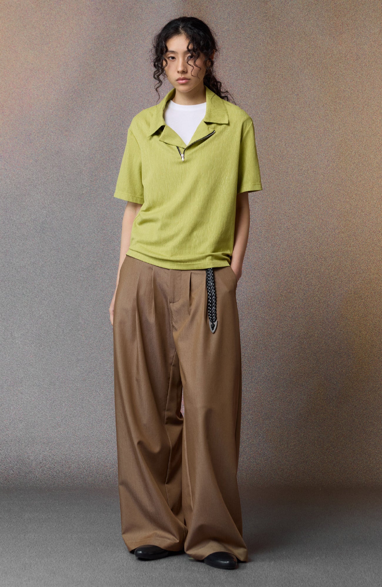 ALVNG AR ANTS Multi-Pleat Straight-Leg Trousers, premium urban and streetwear designers apparel on PROJECTISR.com, ALVNG AR ANTS