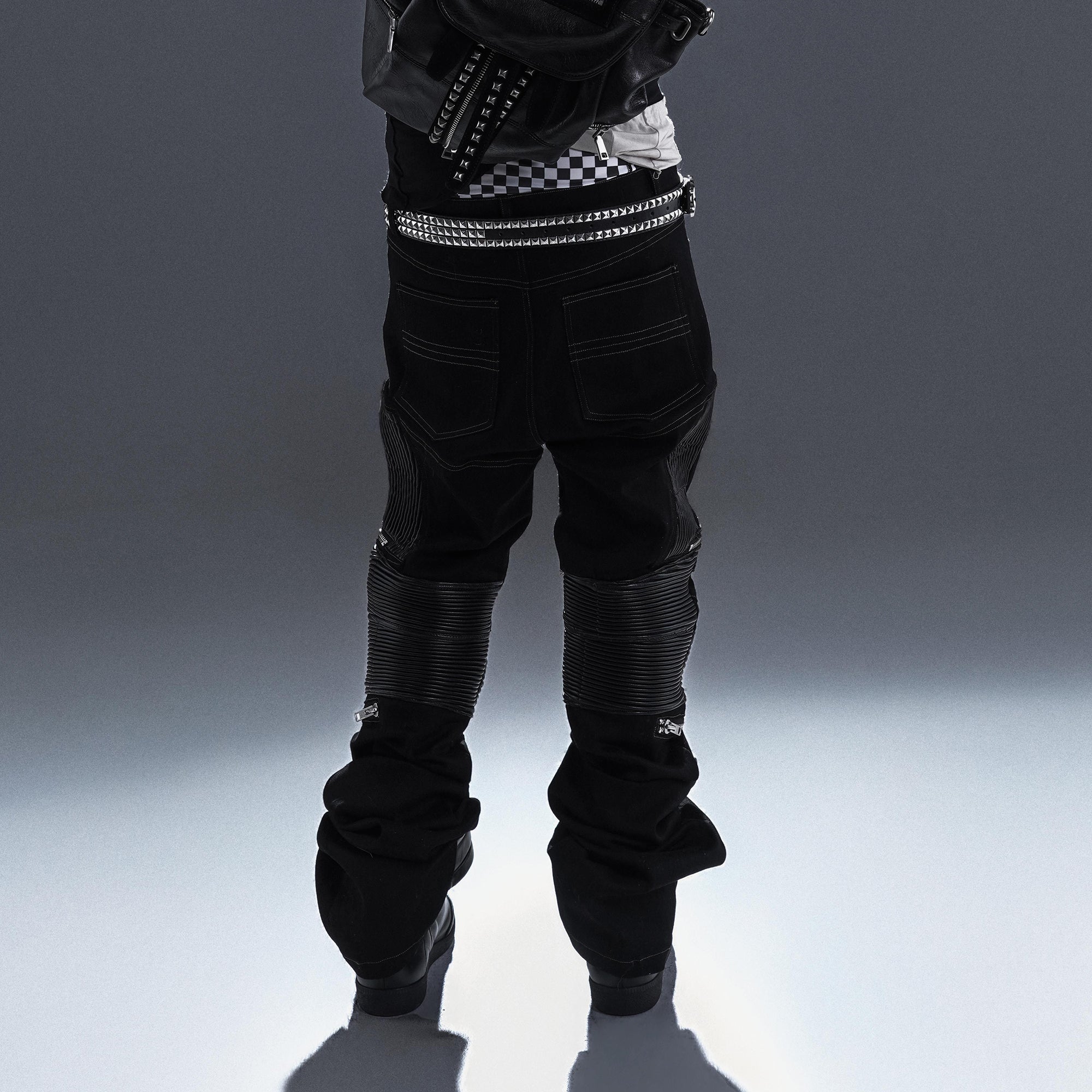 PCCVISION Multi-Zip Stitched Slim Pants