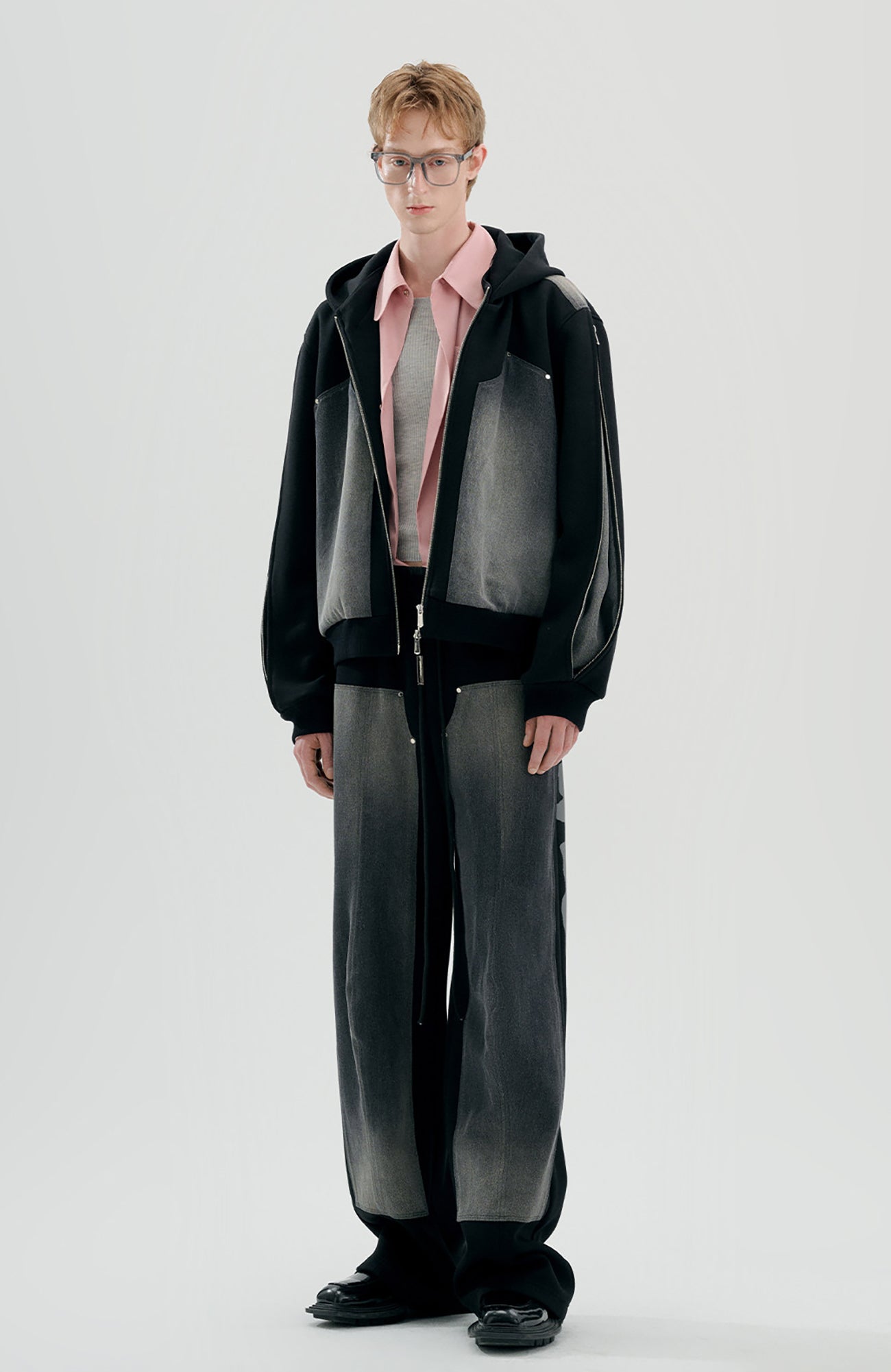 TIWILLTANG Double-Knee Washed Panel Pants