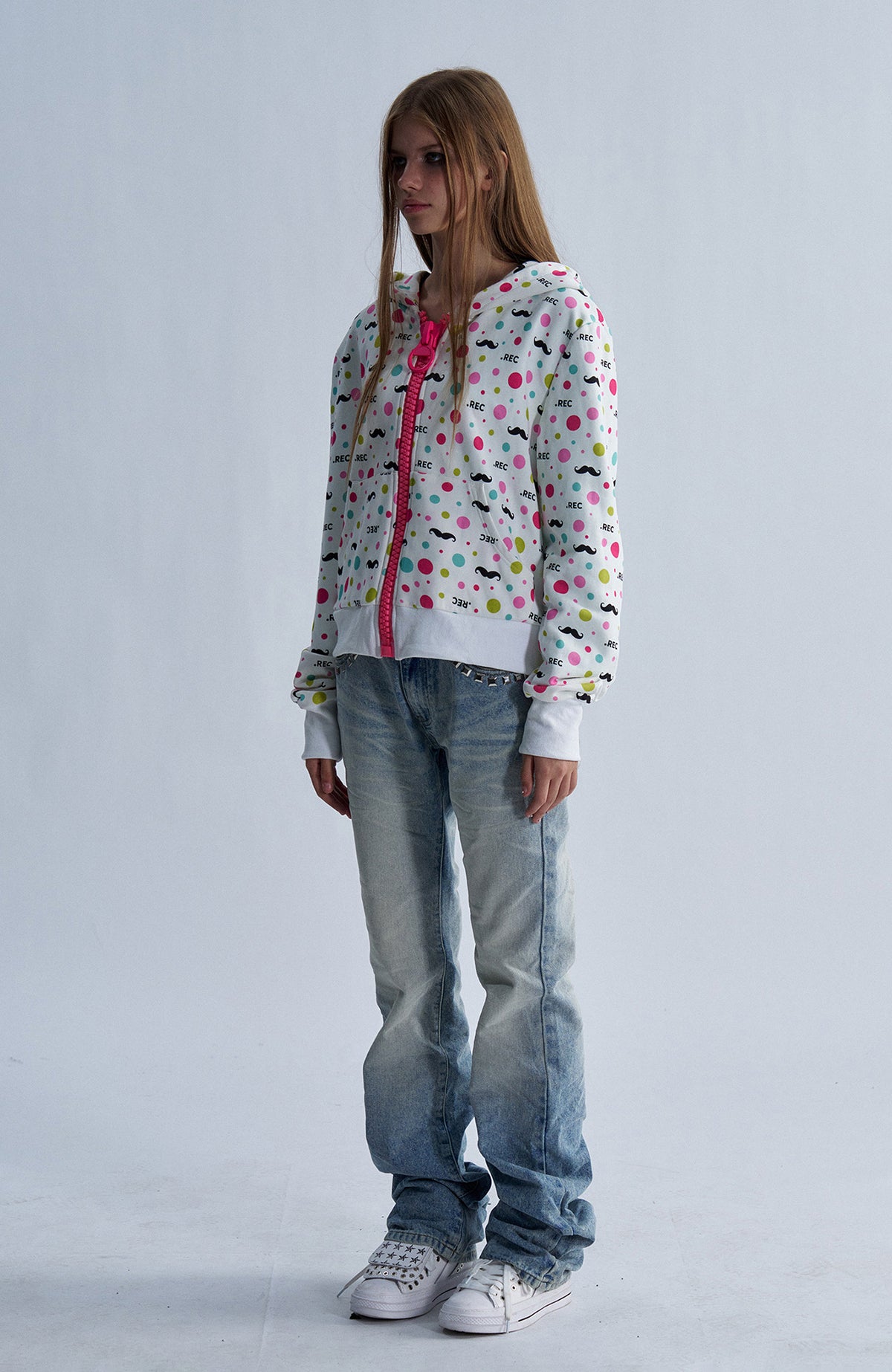 PAIKI Full-Print Zip-Up Hoodie