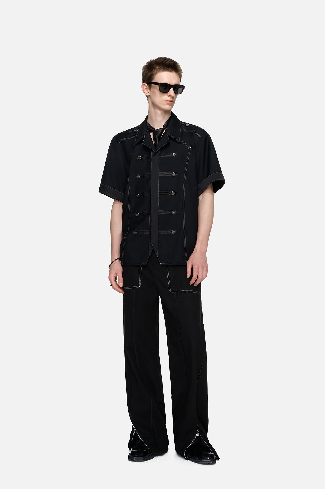 TIWILLTANG Napoleon Cuban Half Shirt, premium urban and streetwear designers apparel on PROJECTISR.com, TIWILLTANG