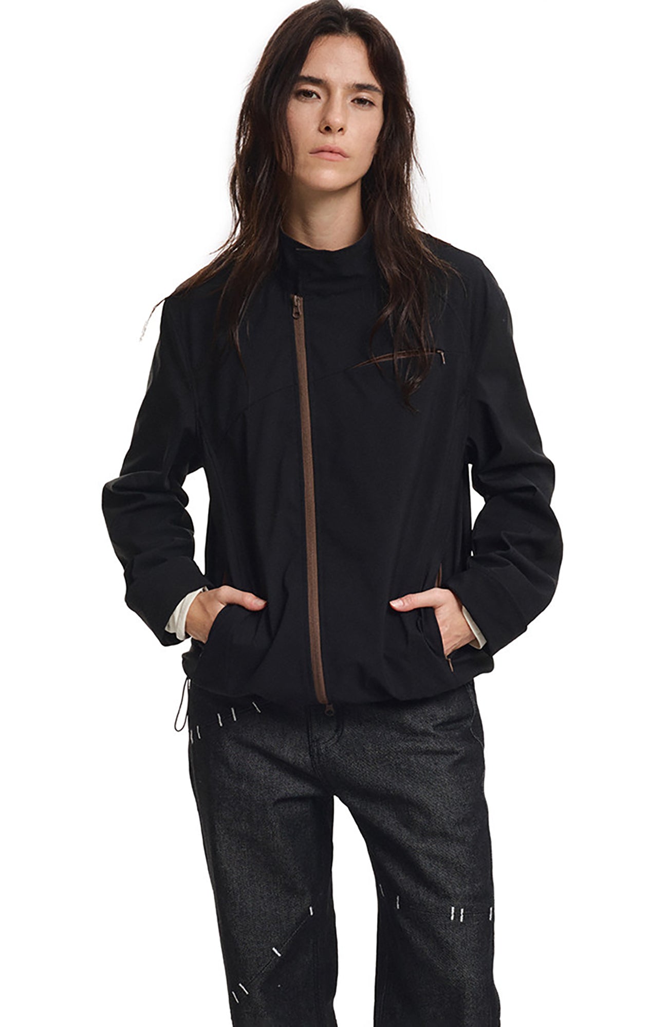 KREATE Asymmetric Zip-Up Utility Jacket
