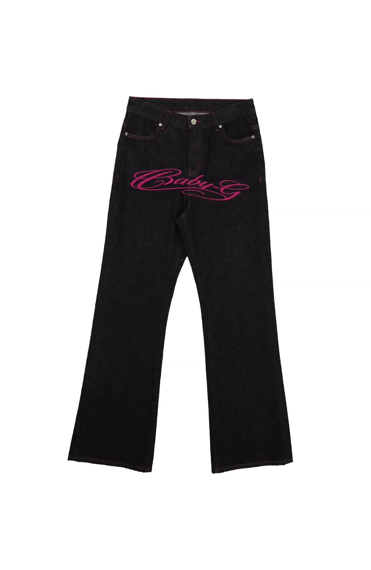 VINKID Script LOGO Raw Denim Jeans