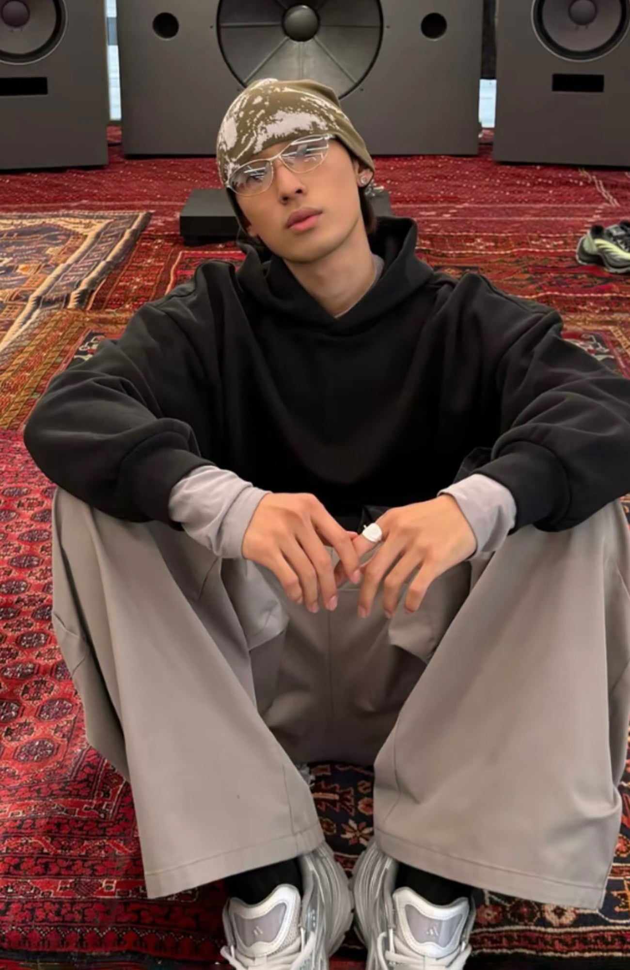 REGEN ZONE Goat Jacquard Slim Knit Beanie