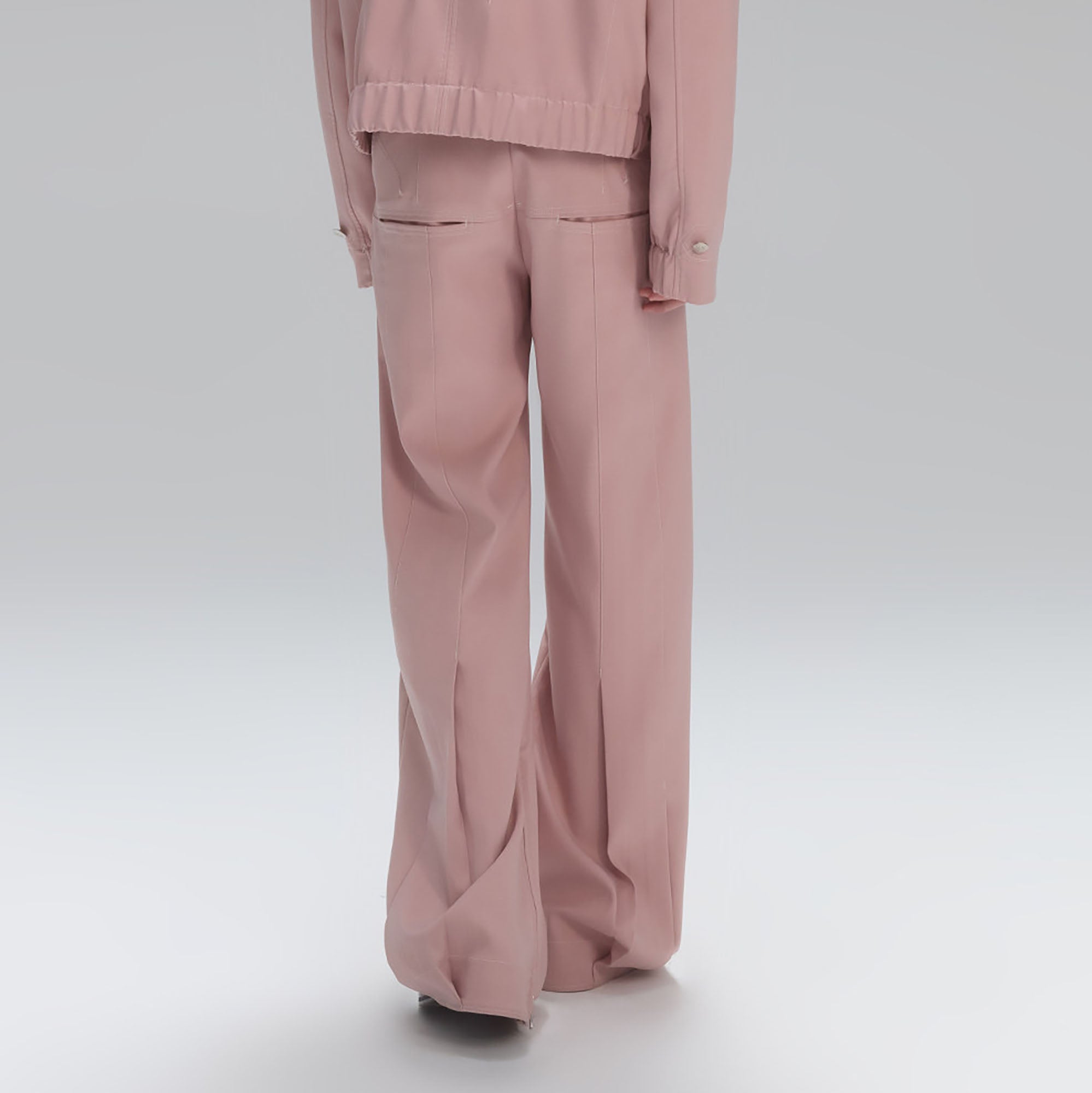 TIWILLTANG Stitched Button-Up Pleated Flared Pants