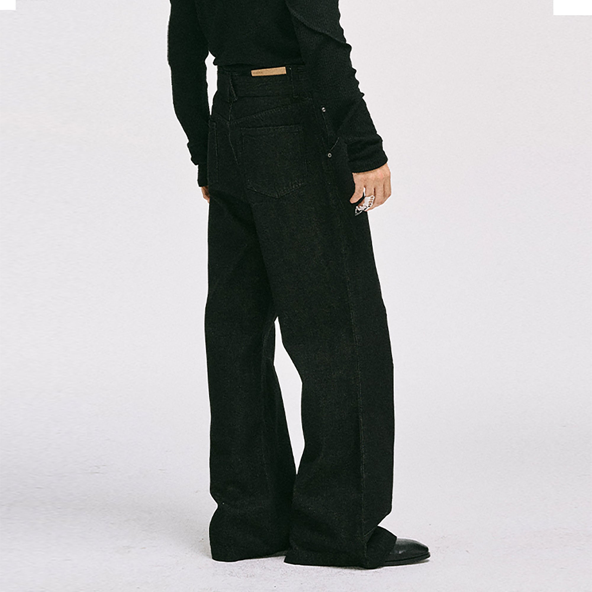 CATSSTAC Essential Panel Belt Wide-Leg Jeans, premium urban and streetwear designers apparel on PROJECTISR.com, CATSSTAC
