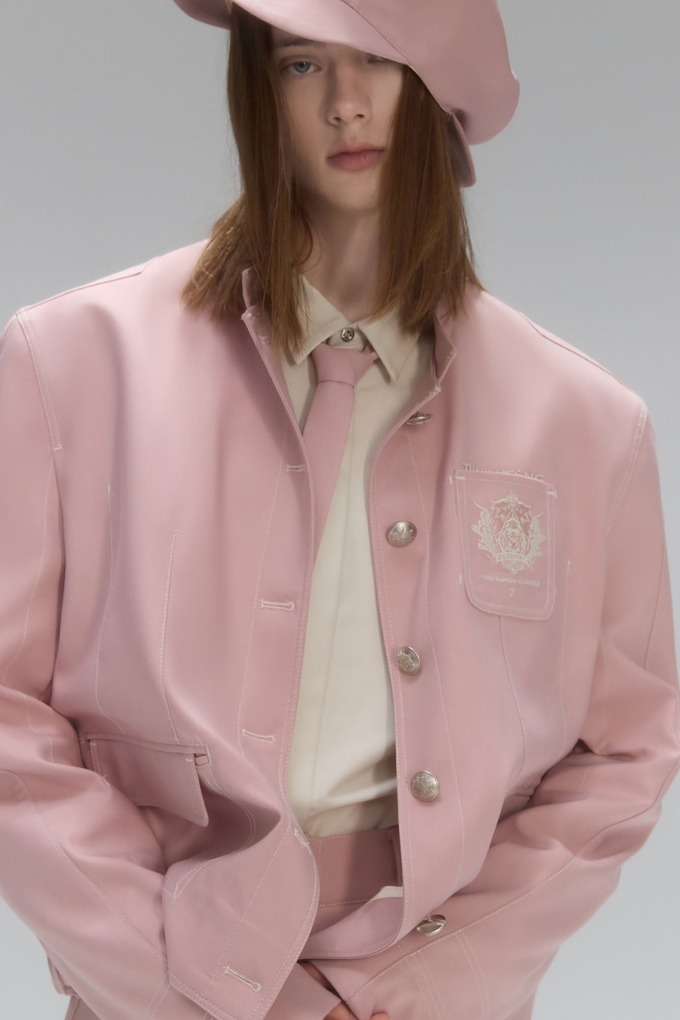 TIWILLTANG Stitched Badge-Embroidered Jacket