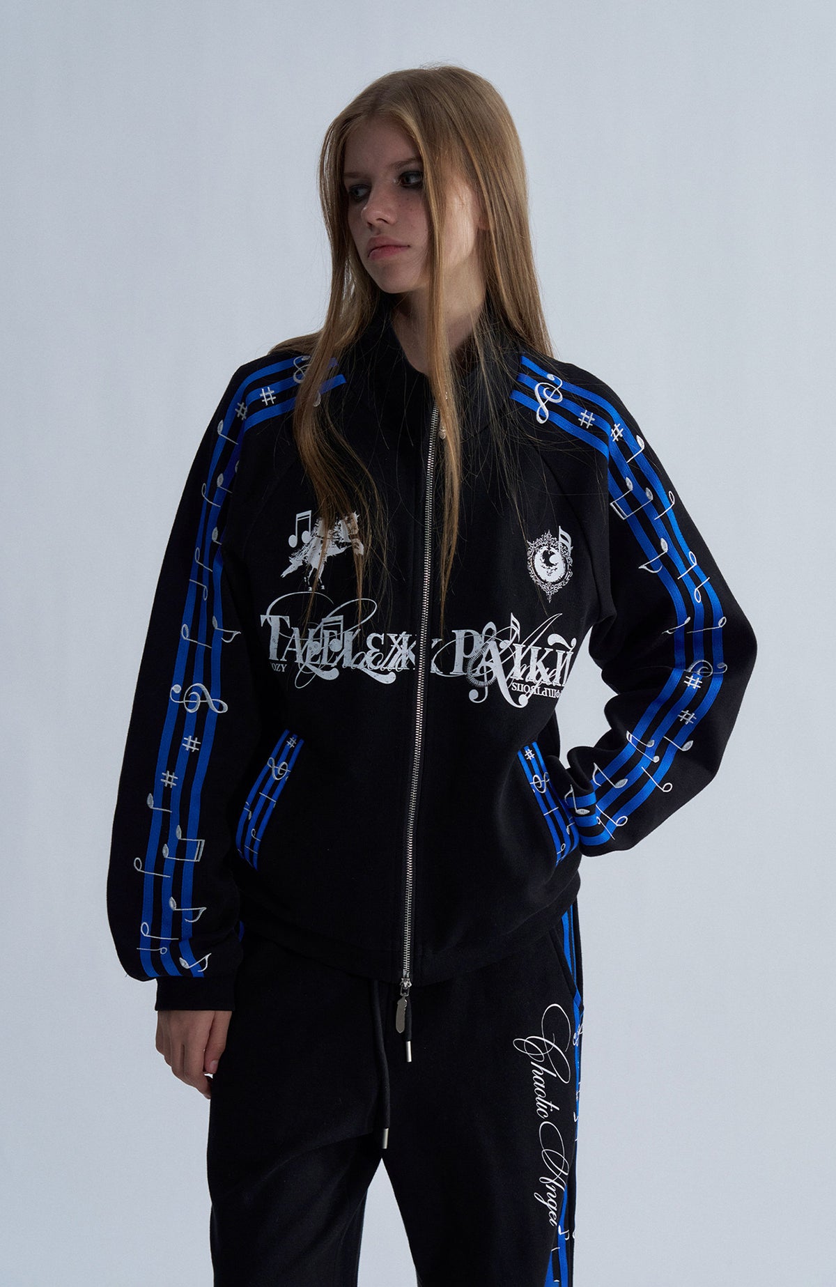 PAIKI Blues Track Embroidered Collar Jacket