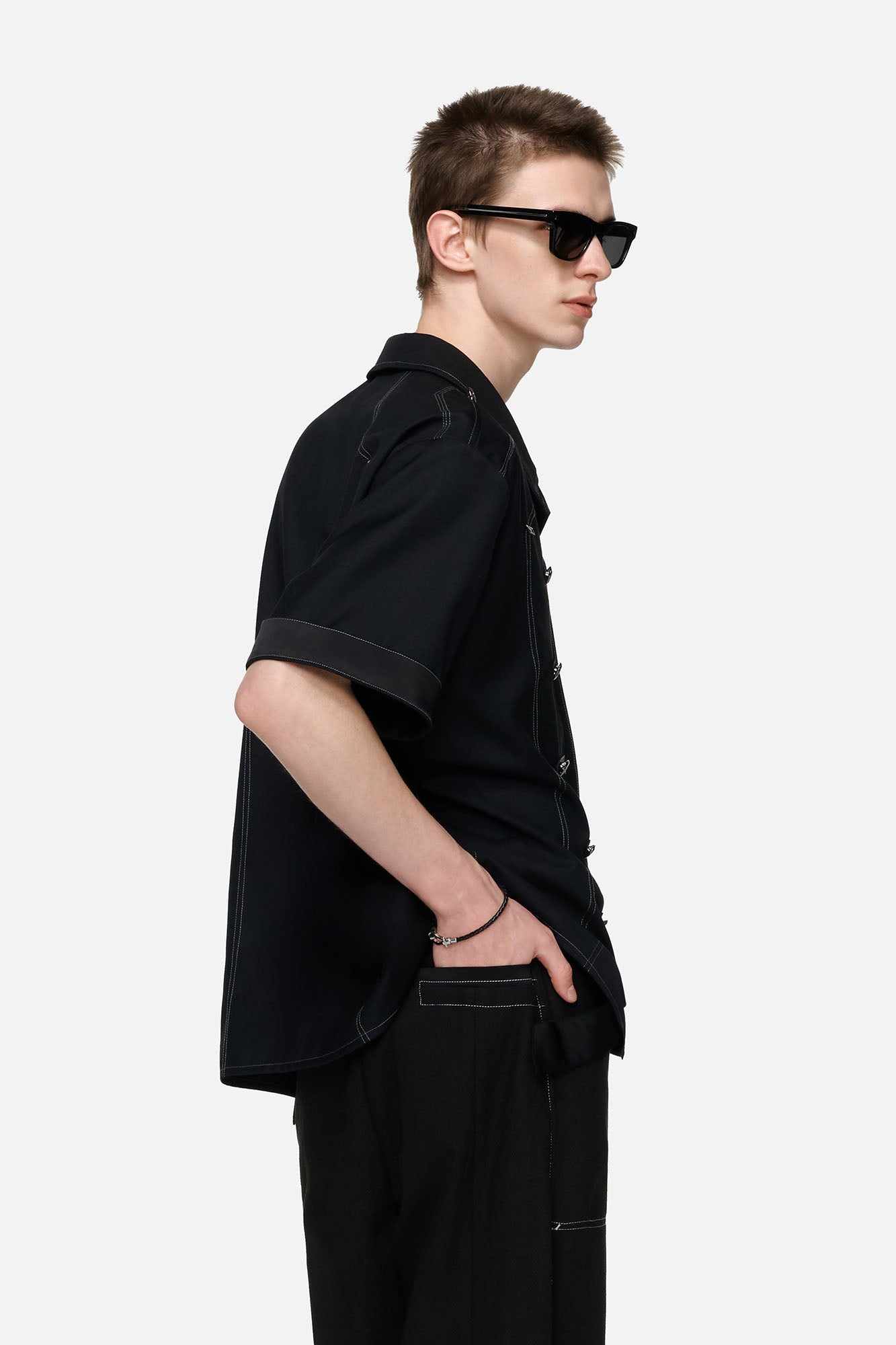 TIWILLTANG Napoleon Cuban Half Shirt, premium urban and streetwear designers apparel on PROJECTISR.com, TIWILLTANG