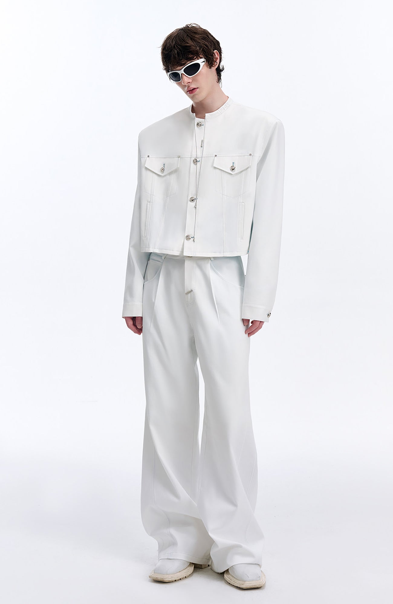TIWILLTANG Retro Stitched Paneled Oversized Pants